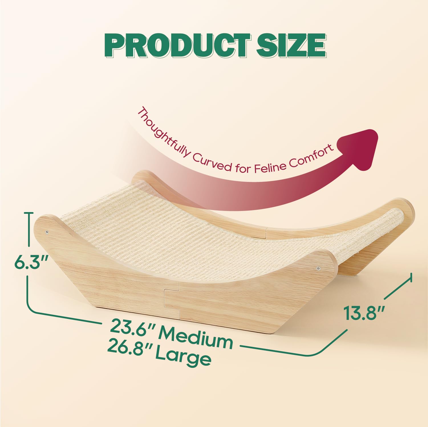 Zakkart comparaison taille M illustrant espace adapté aux grands chats