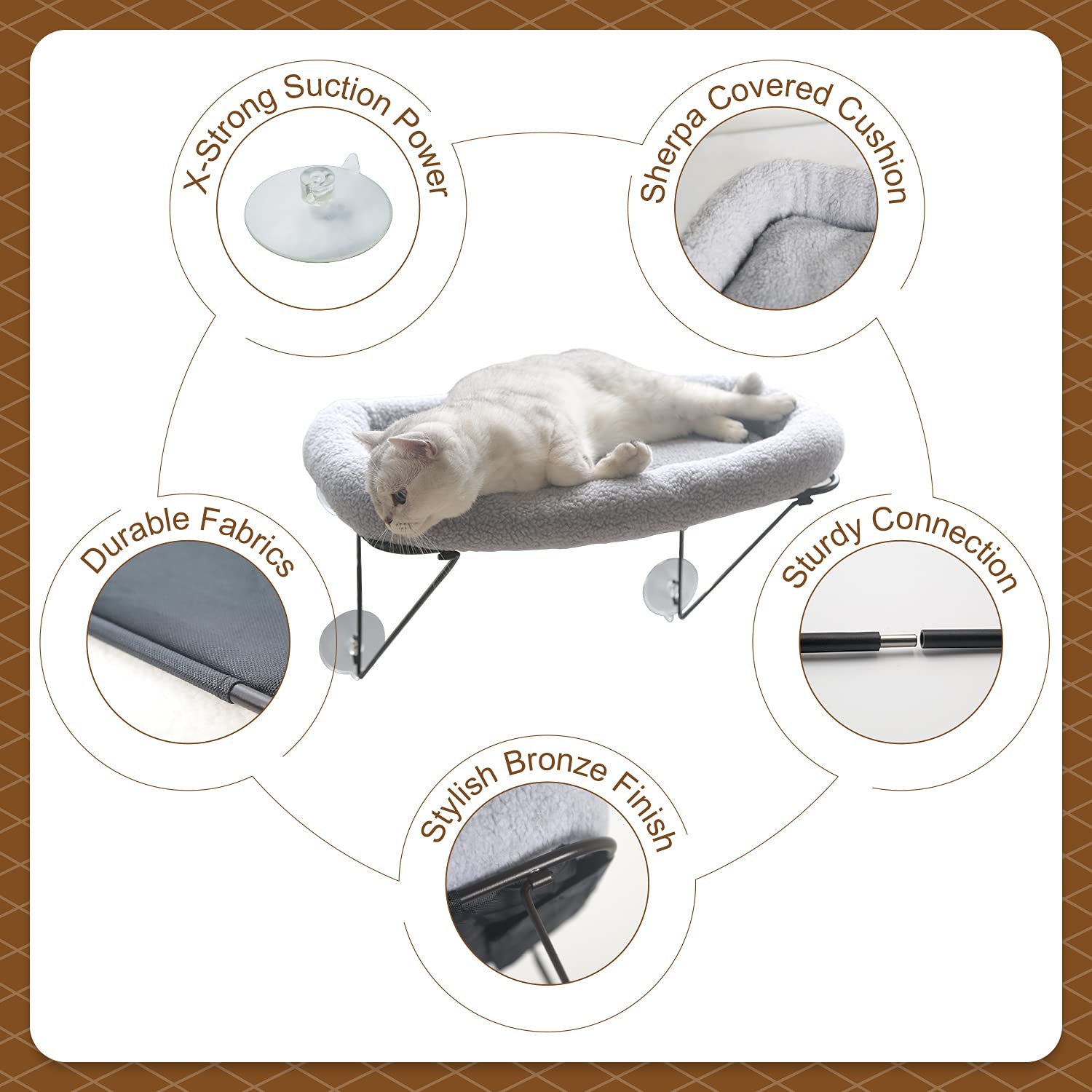 Zakkart lit sherpa douillet montrant confort chaud pour chat
