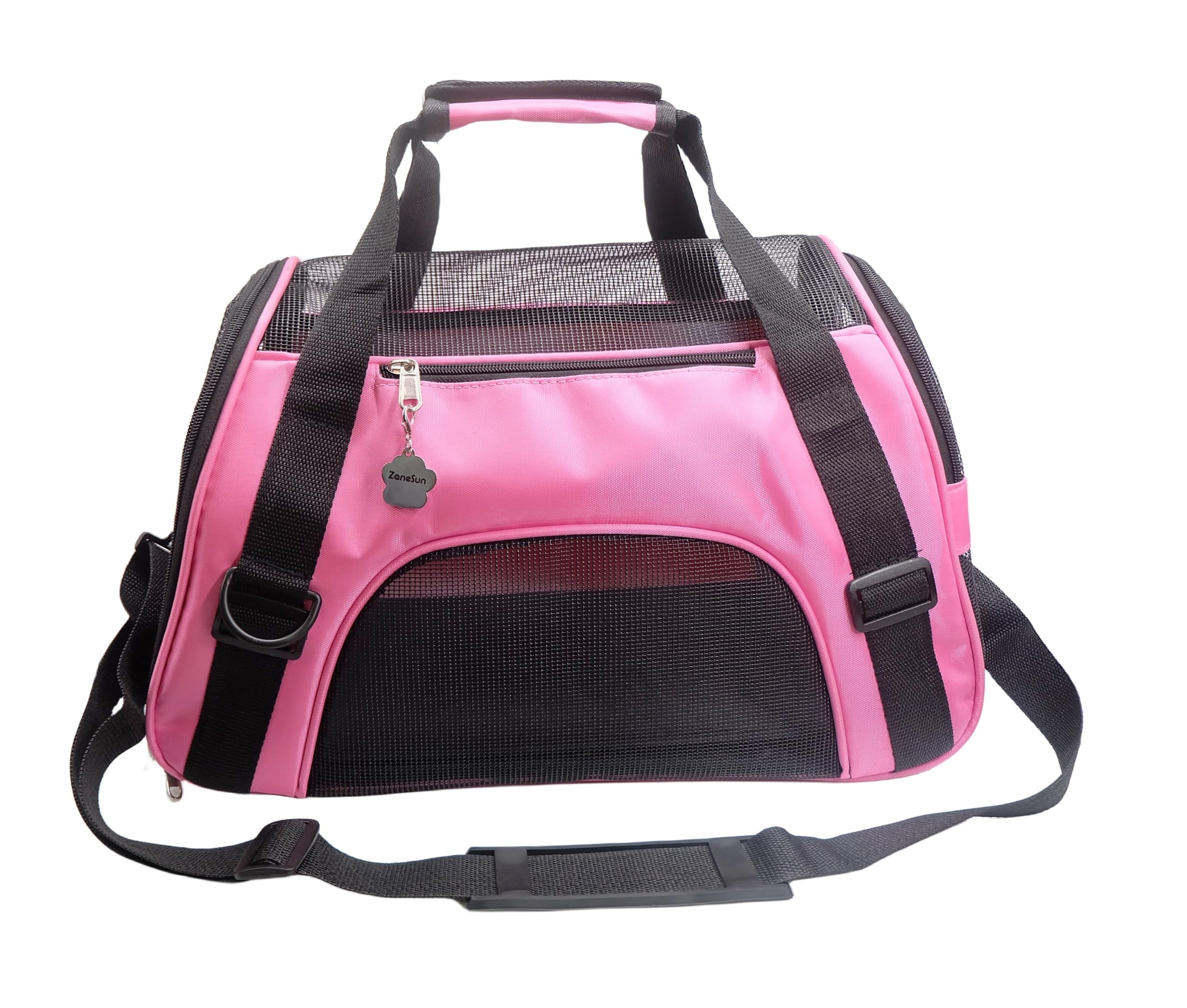ZaneSun devant du sac rose montrant design et sécurité