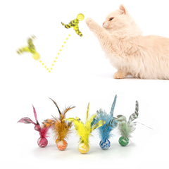ZAYLUMO pack de cinq balles plume pour stimulation visuelle et jeu