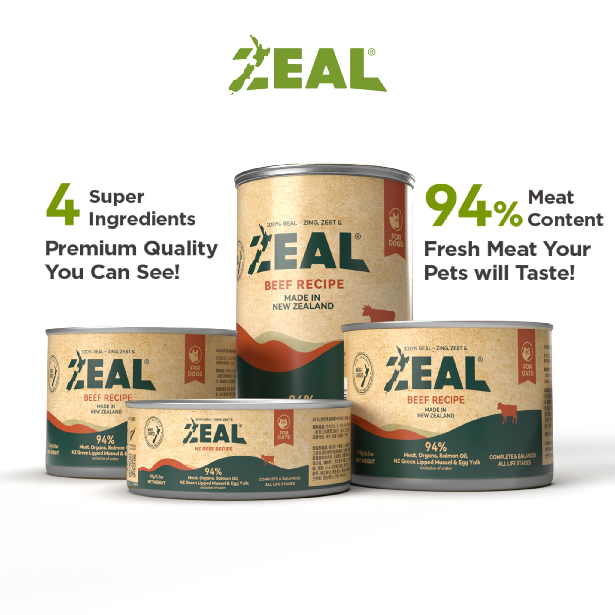 ZEAL contenu dans assiette prêt à servir pour stimuler l'appétit
