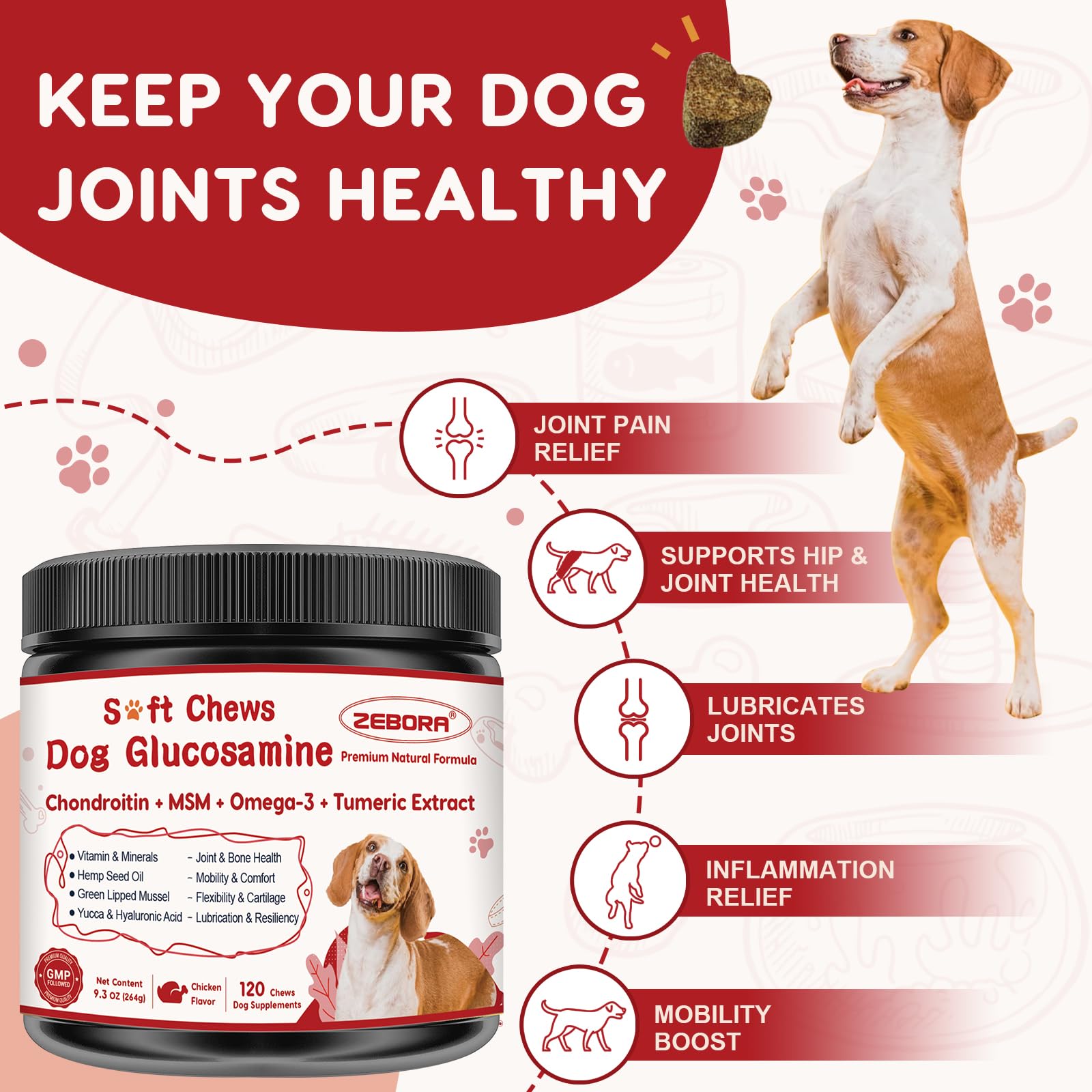 ZEBORA gros plan chew texture moelleuse pour facilité d'absorption