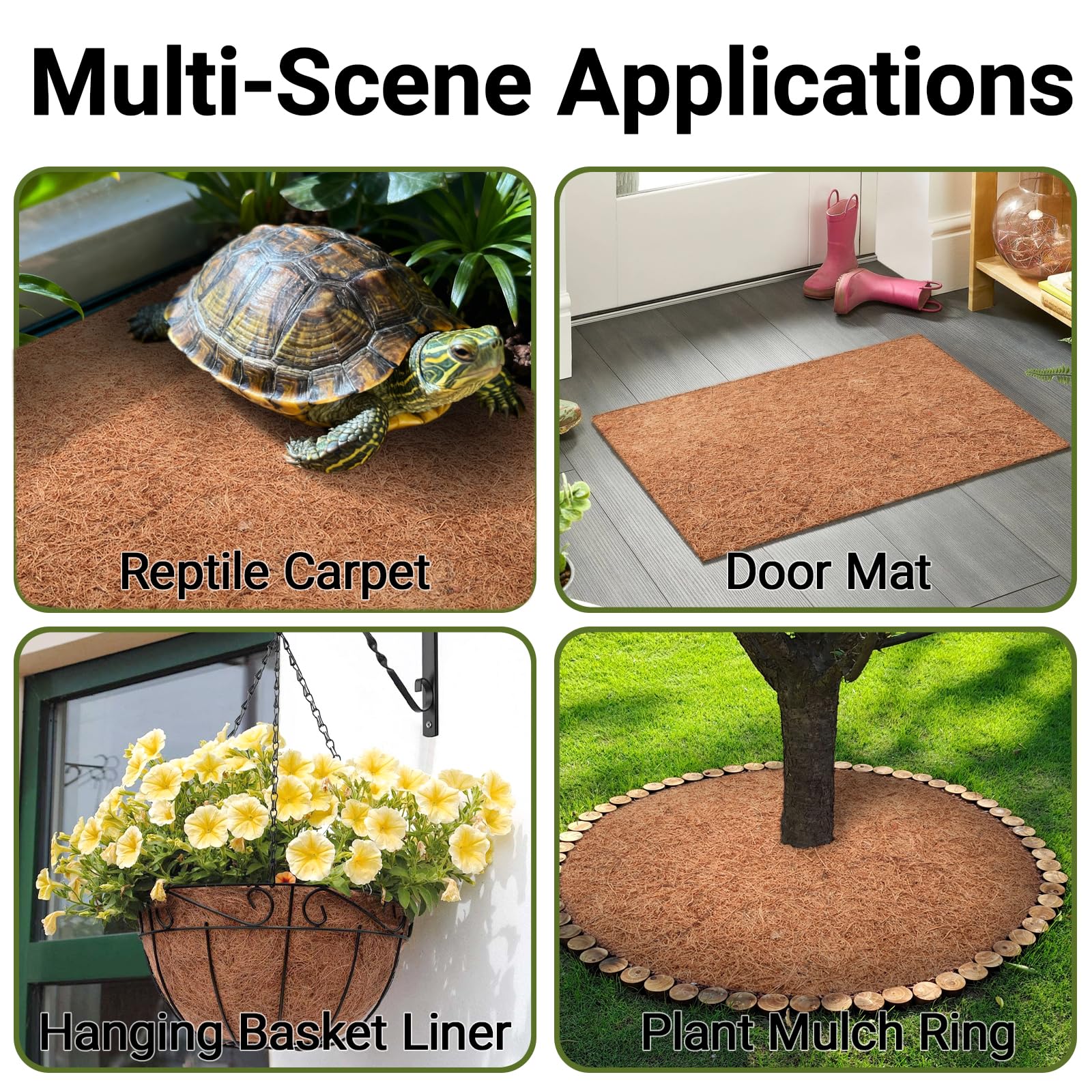 ZeeDix tapis découpé aux ciseaux adapté à la forme du terrarium