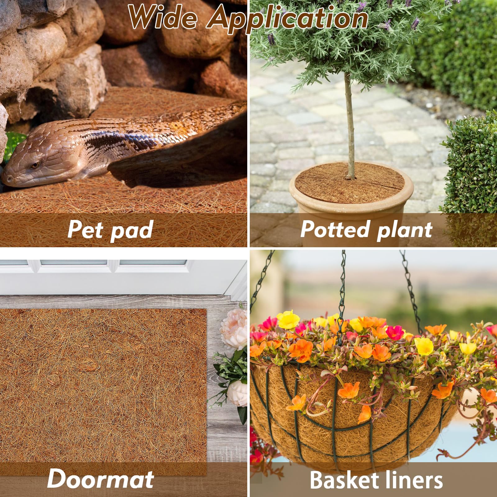 ZeeDix tapis coco à l'échelle avec règle montrant dimensions précises et ajustement