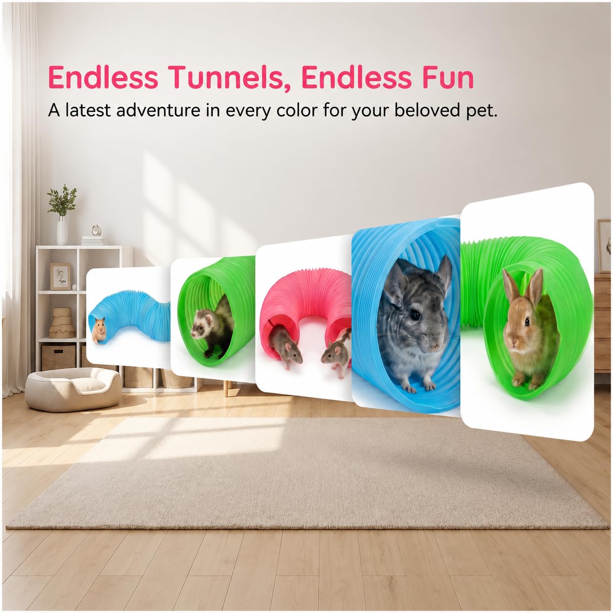 ZENFUN tunnel à côté d'une main démontrant l'échelle et l'ajustement
