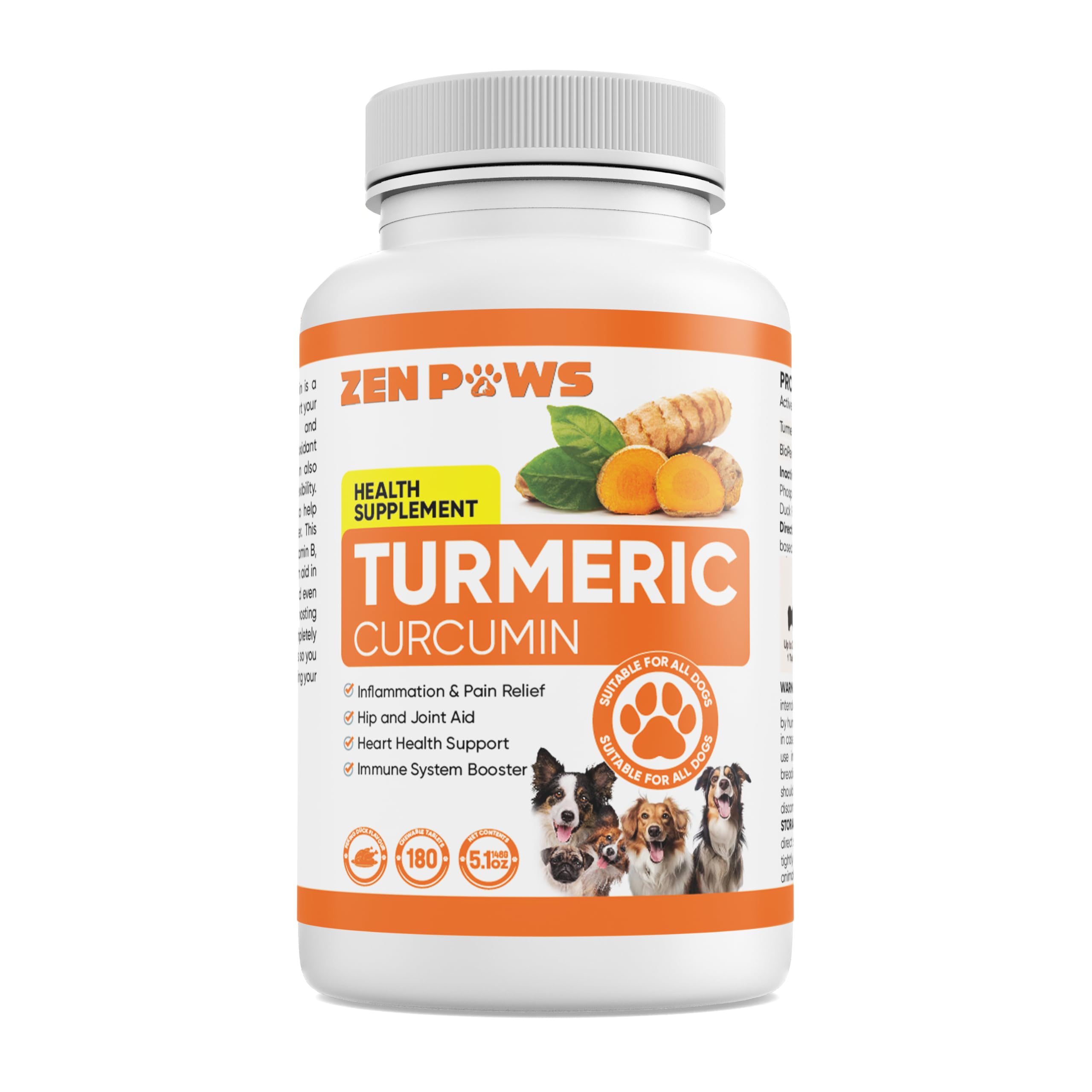 Zenpaws flacon face montrant l’emballage et informations produit pour confiance