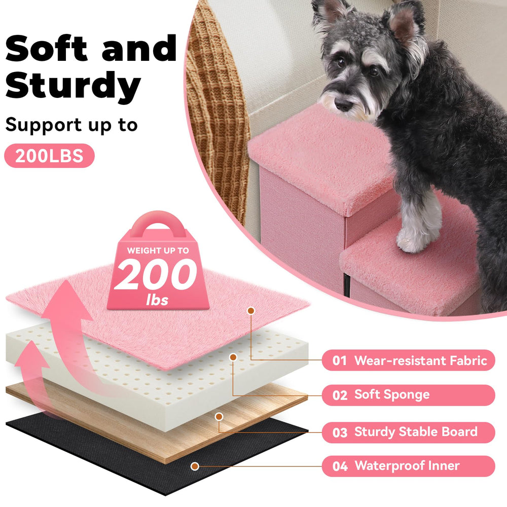 Zerbuger escalier à côté d'un chien pour comparaison de taille