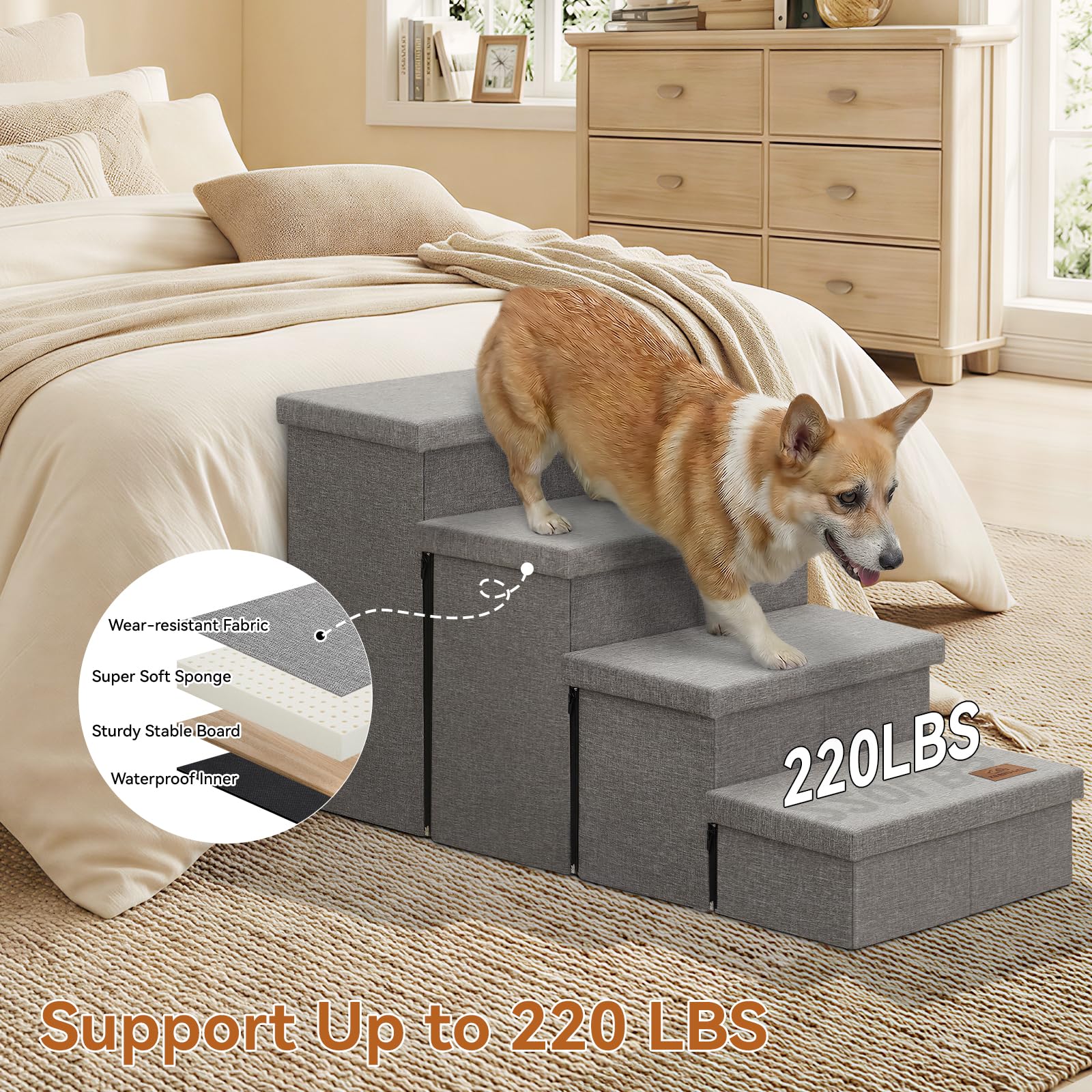 Zerbuger pieds supports et finition prouvant solidité pour chiens lourds