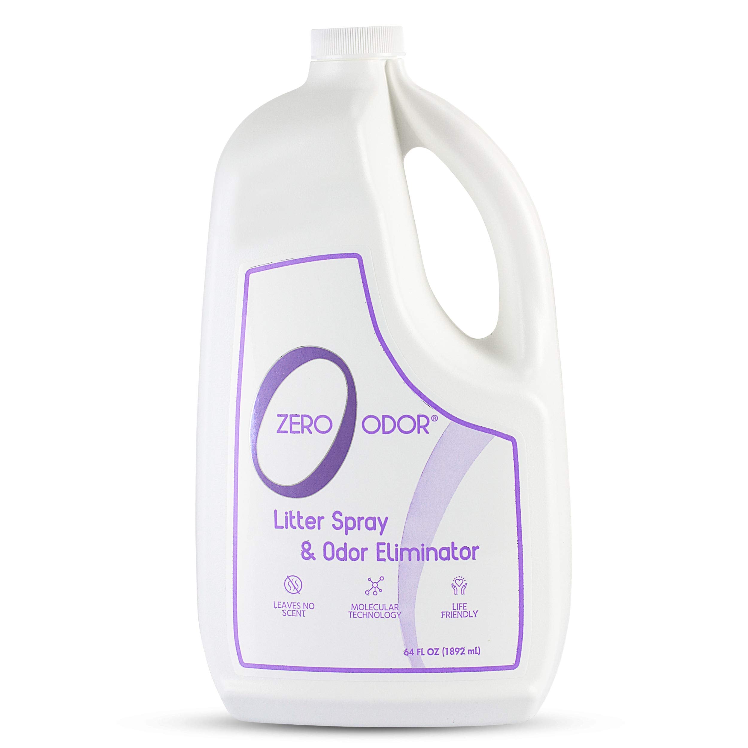 Zero Odor bidon 64 oz face montrant le format économique et l'étiquette claire