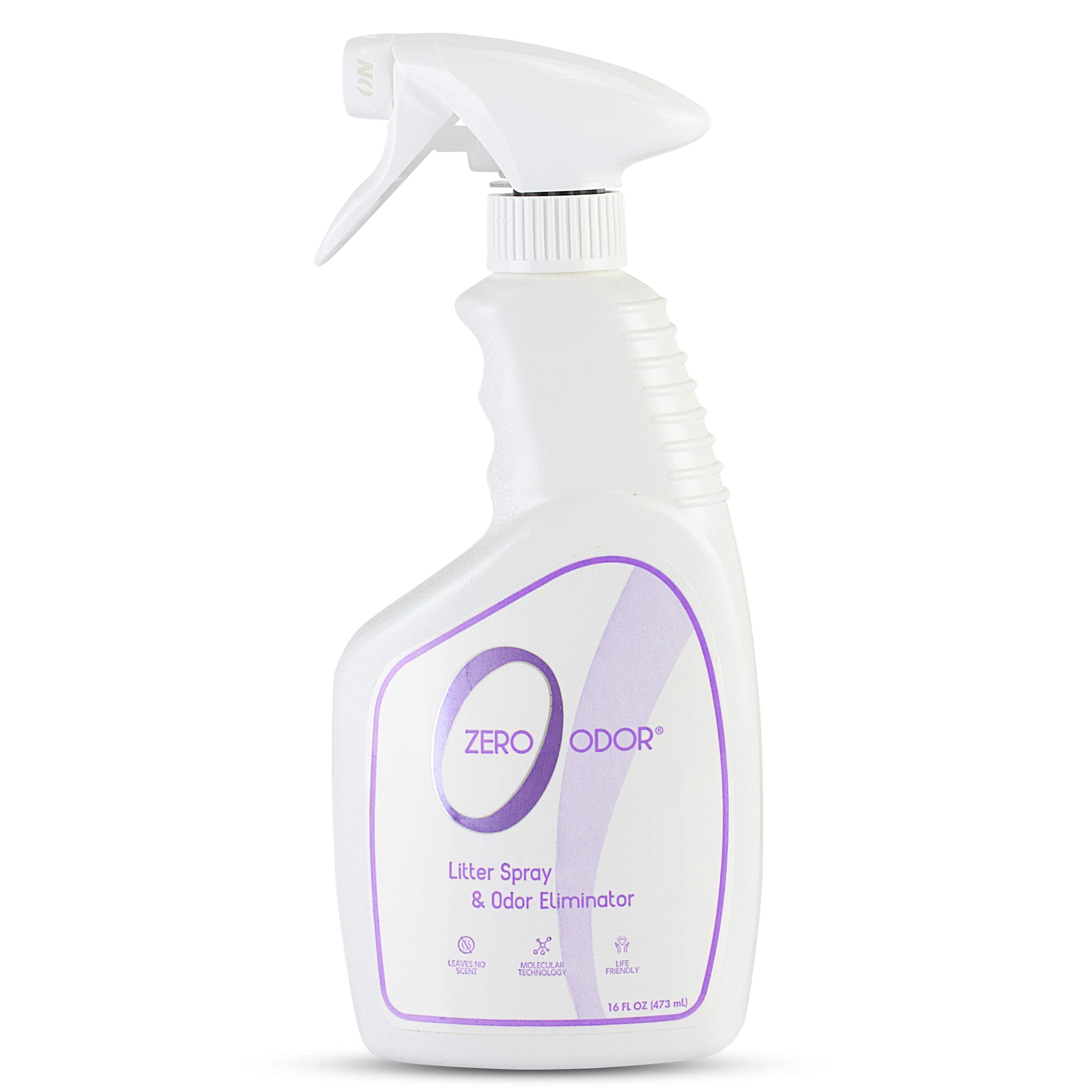 Zero Odor bouteille face montrant étiquette claire et bénéfice neutralisation rapide