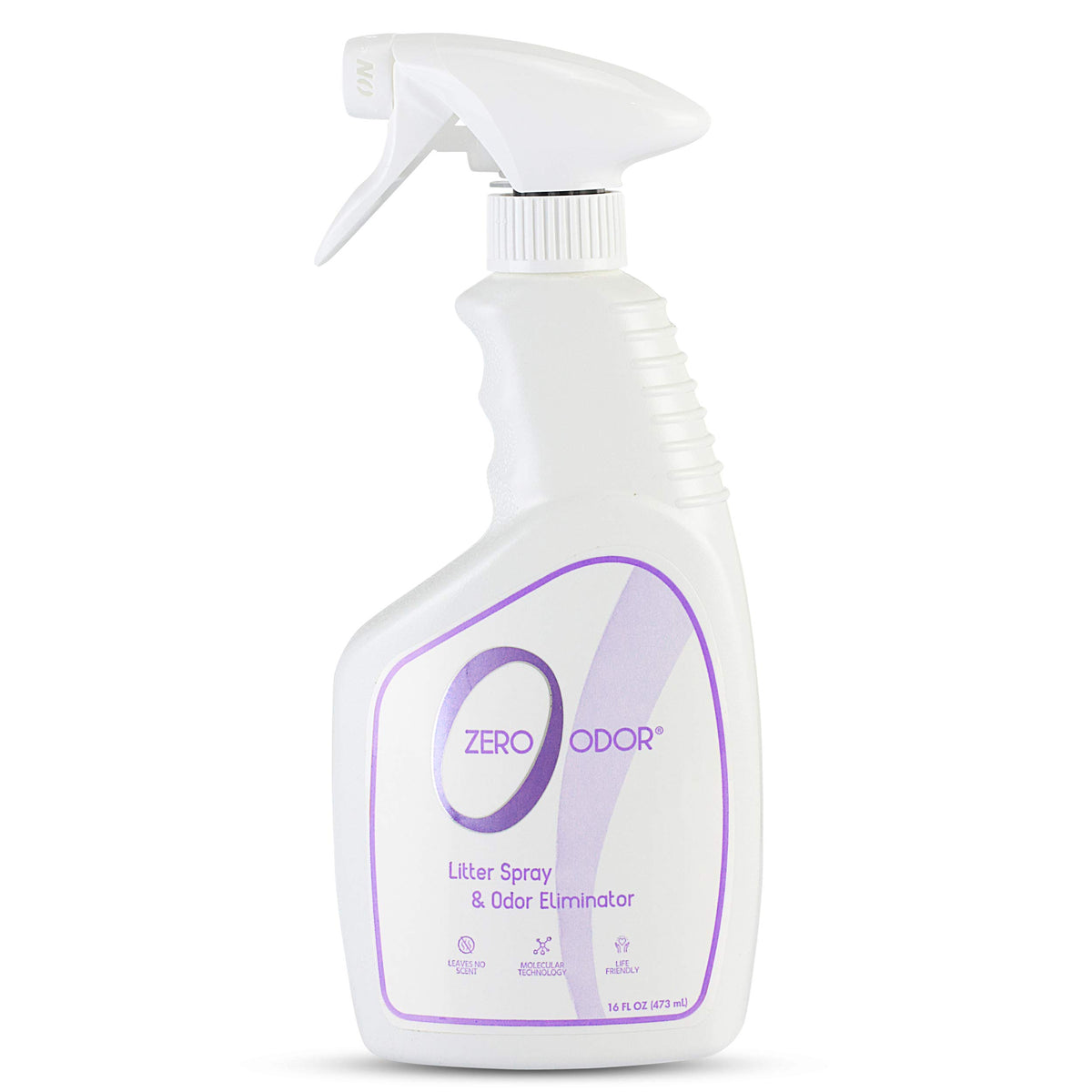 Zero Odor bouteille face montrant étiquette claire et bénéfice neutralisation rapide