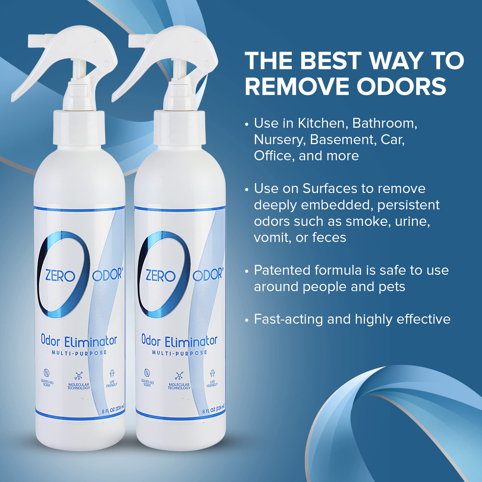 Zero Odor comparaison de taille dans une main pour évaluer la portabilité