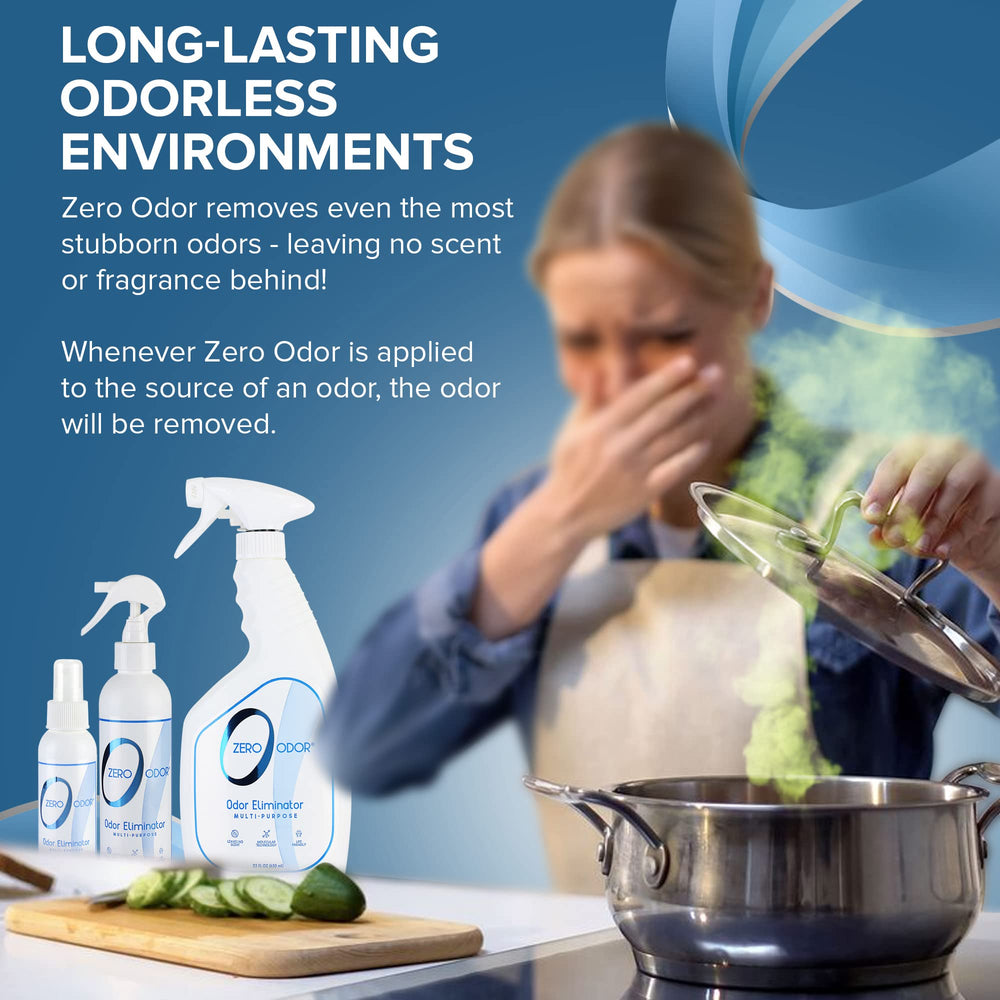 Zero Odor main tenant bouteille pour montrer taille et utilisation facile