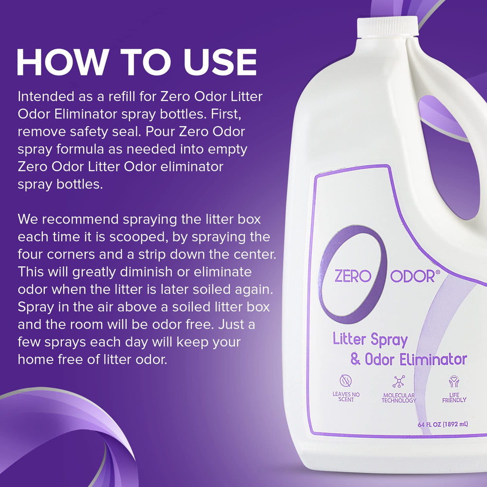 Zero Odor emballage avec instructions d'usage pour une mise en route facile