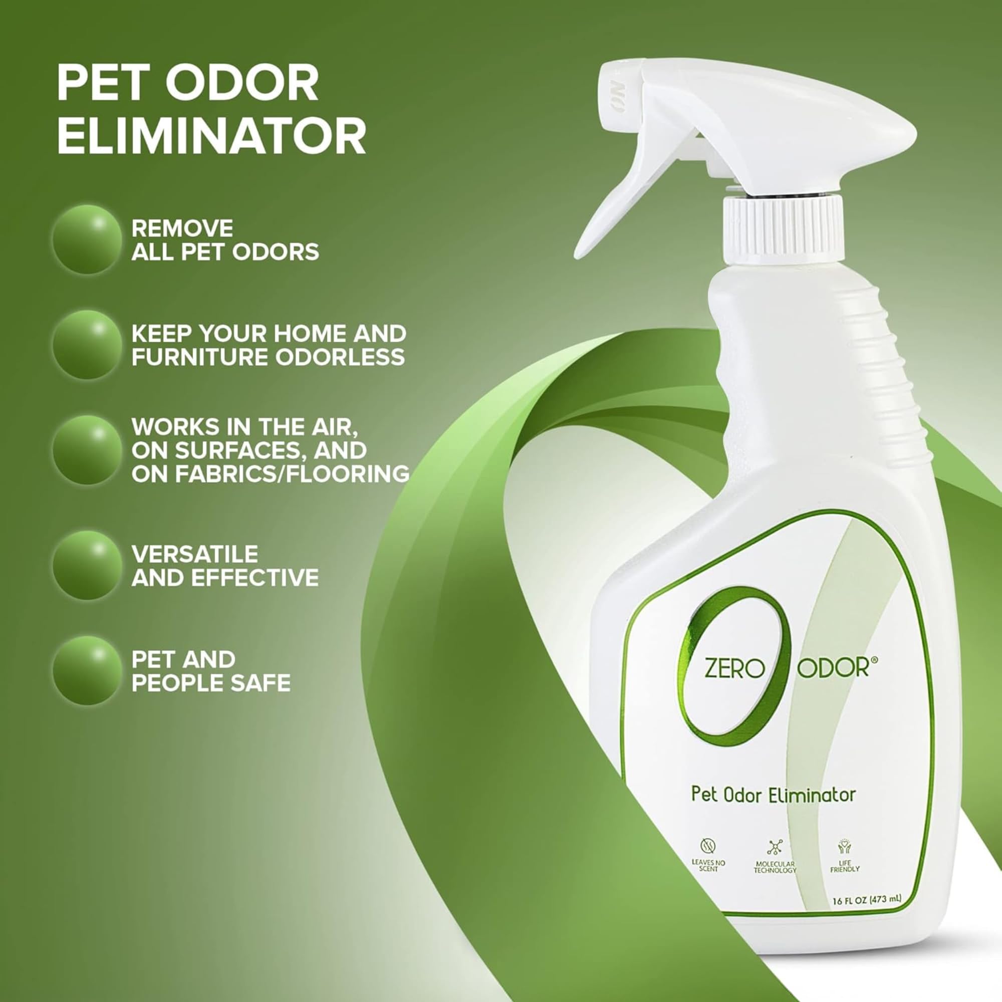 Zero Odor vaporisé sur panier d’animal montrant confort et hygiène