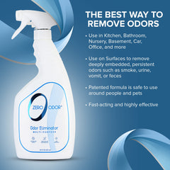 Zero Odor spray sur canapé pour éliminer odeurs d'animaux