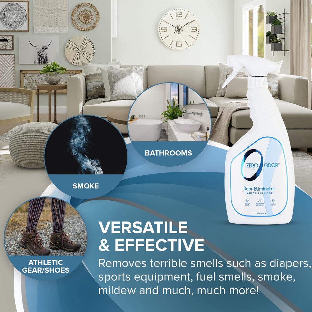 Zero Odor application sur rideaux pour rafraîchir textiles