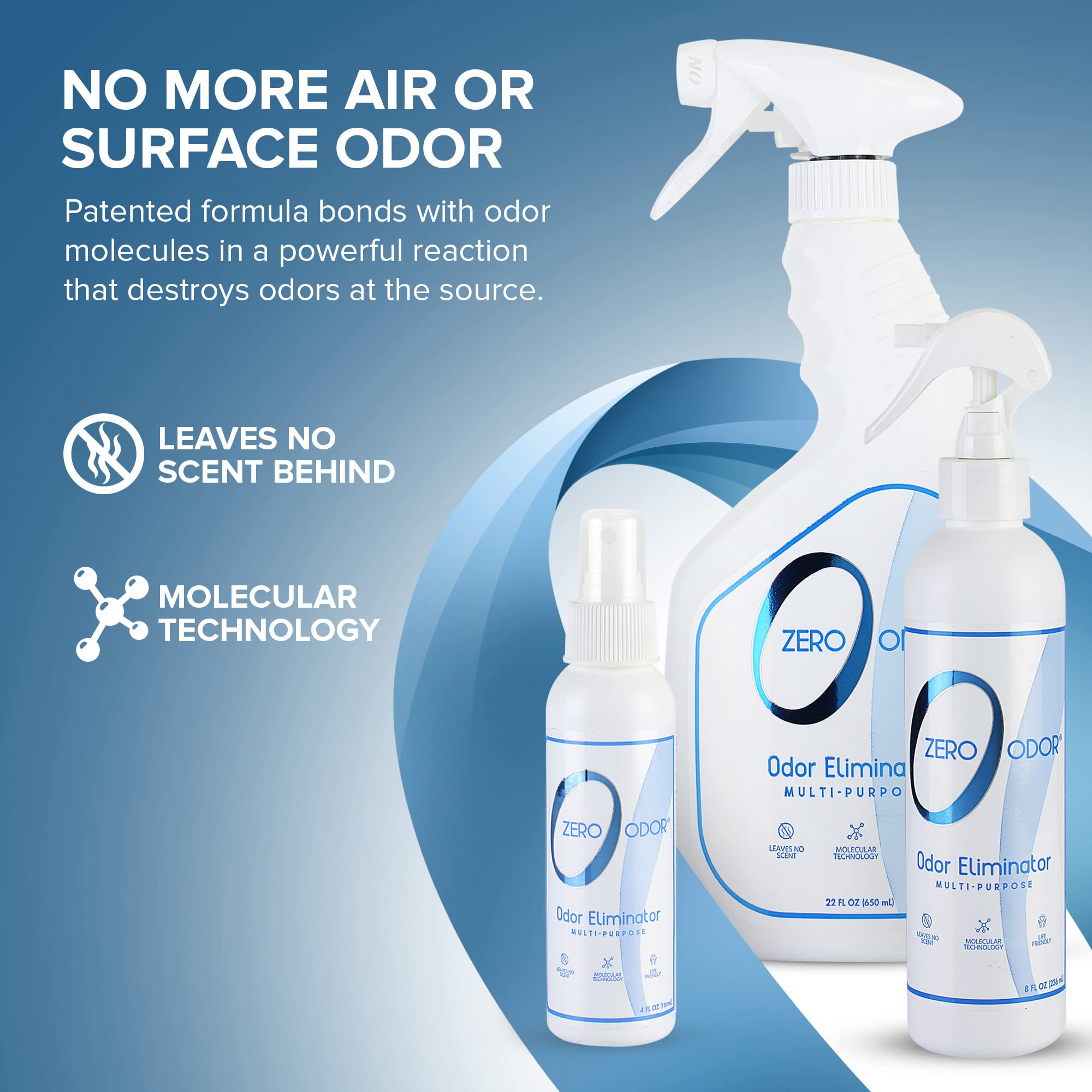 Zero Odor comparaison textile avant et après pour rafraîchissement visible