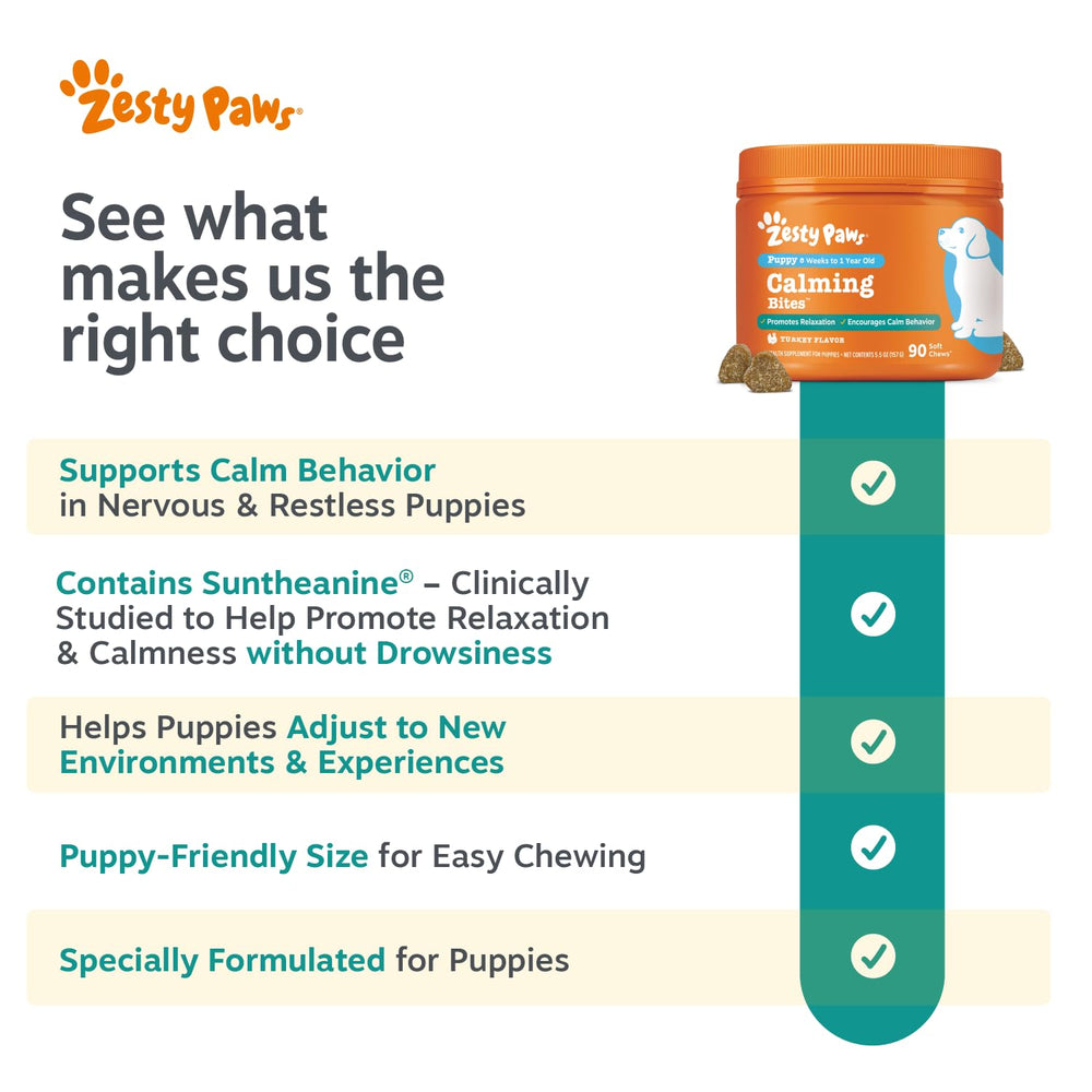 Zesty Paws bouteille ouverte dévoilant comprimés et conservation facile