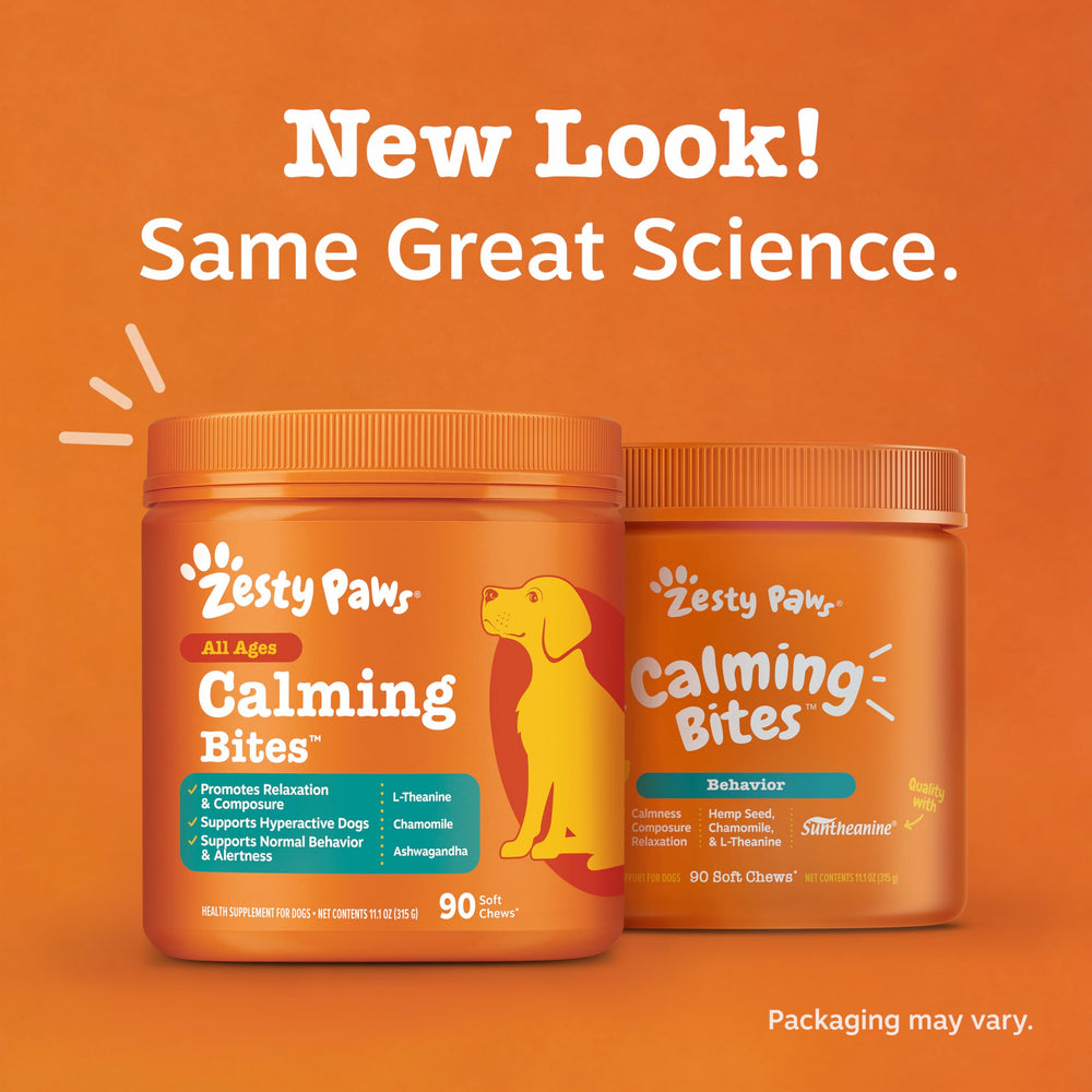 Zesty Paws chiot prenant friandise montrant acceptation du goût