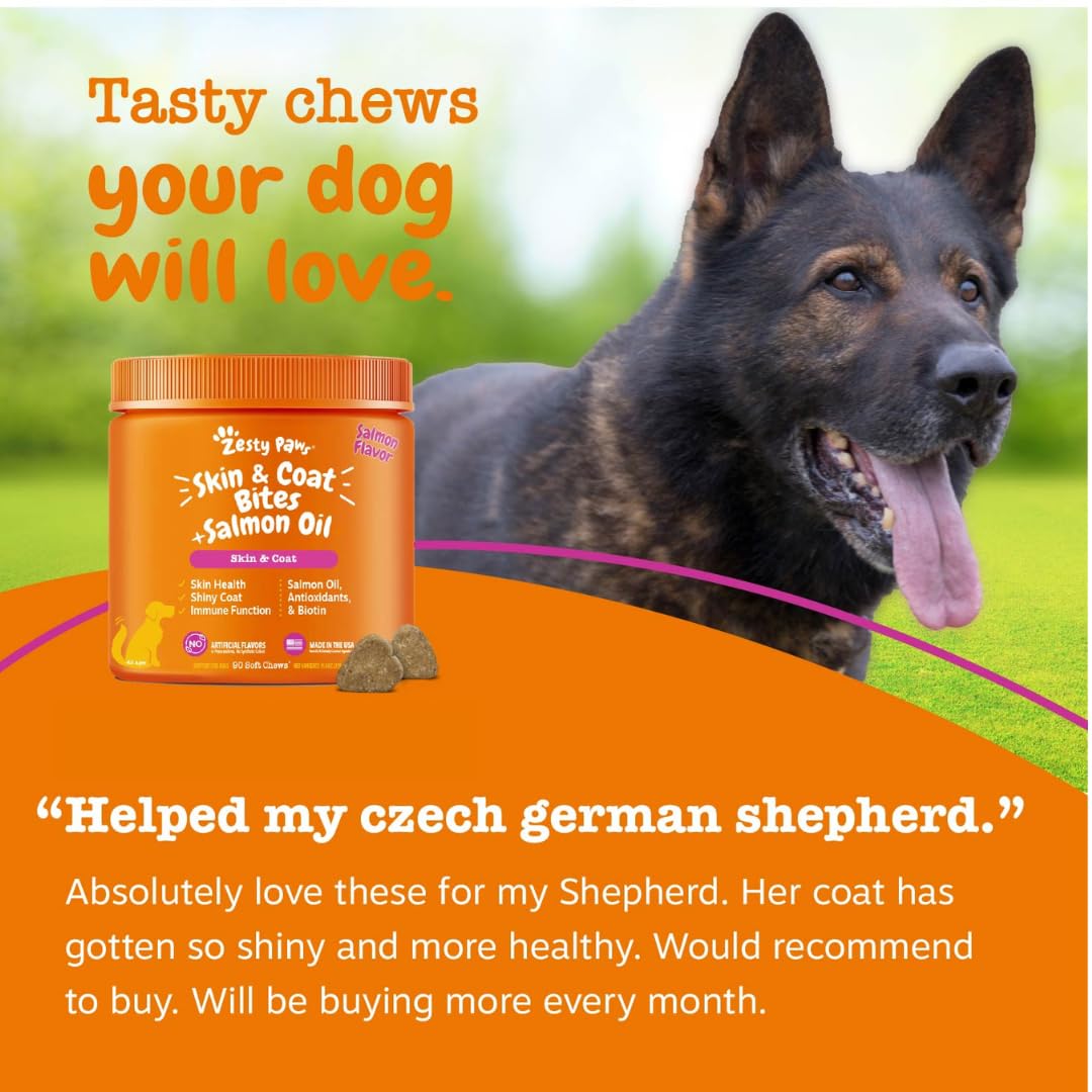 Zesty Paws étiquette d'ingrédients, avantage transparence et qualité