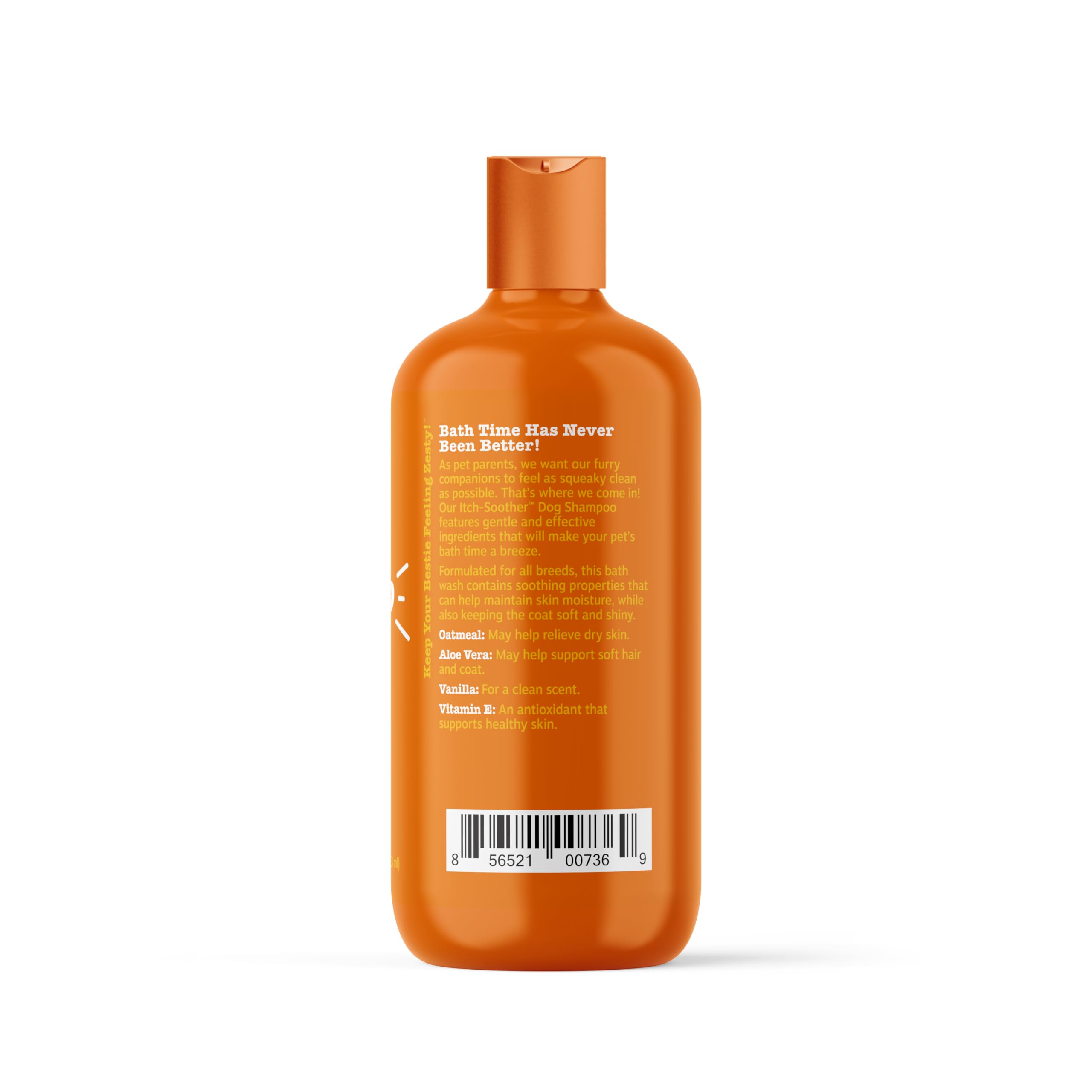 Zesty Paws étiquette ingrédients naturels pour soin et confiance