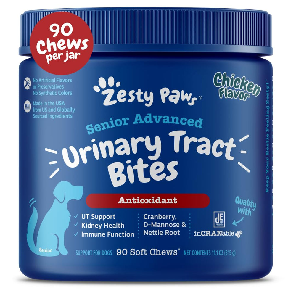 Zesty Paws emballage poulet montrant produit appétent