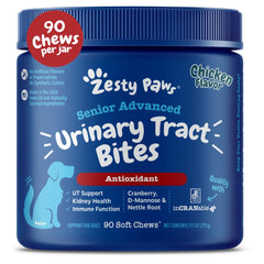 Zesty Paws emballage poulet montrant produit appétent