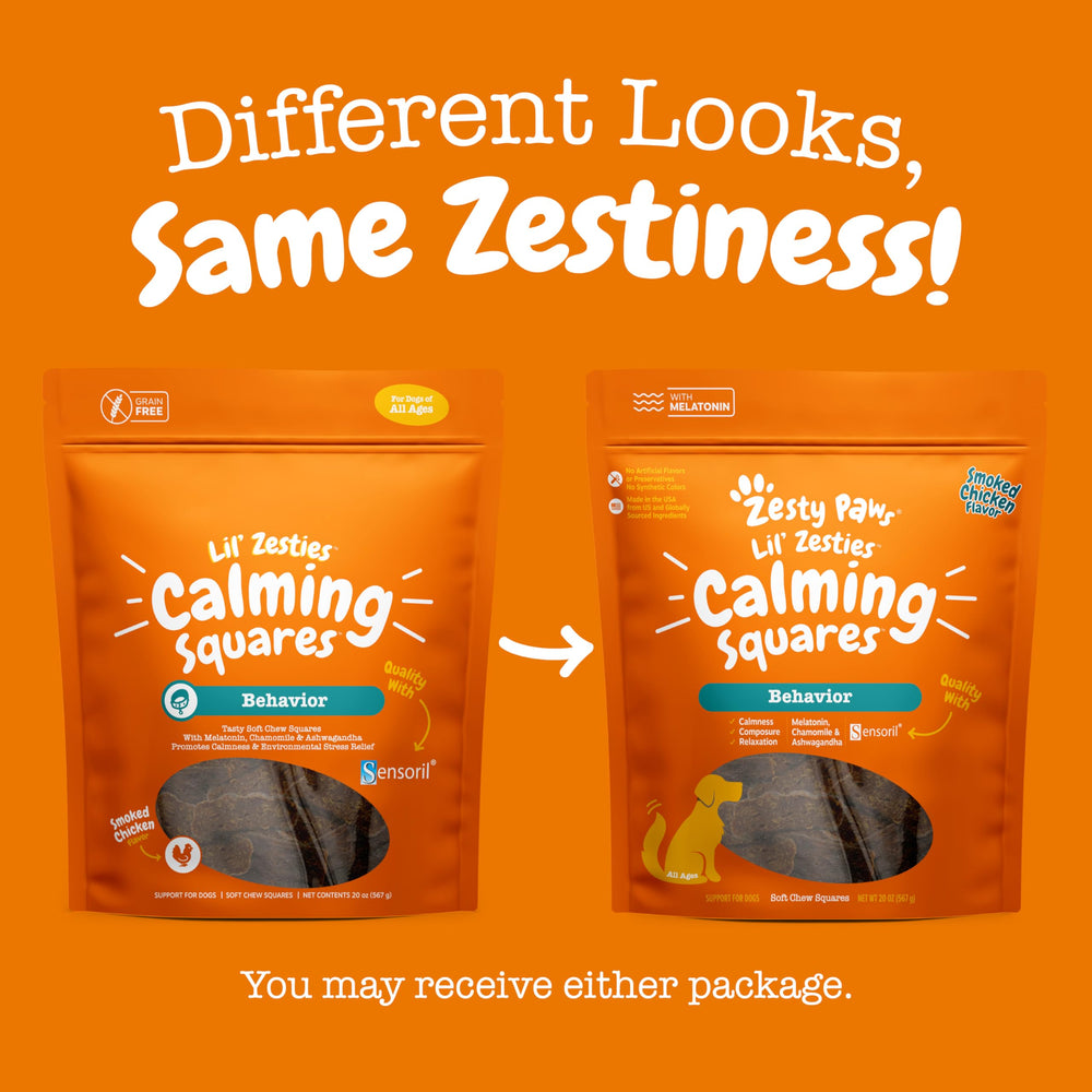Zesty Paws friandises dans un bol familier, suggère l'utilisation comme récompense quotidienne