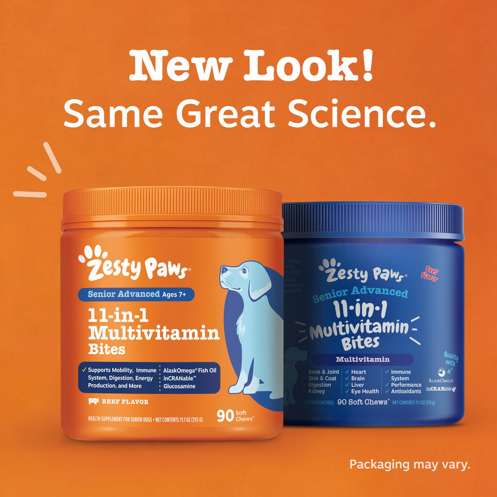 Zesty Paws friandises disposées, visualisation portion pour quotidien