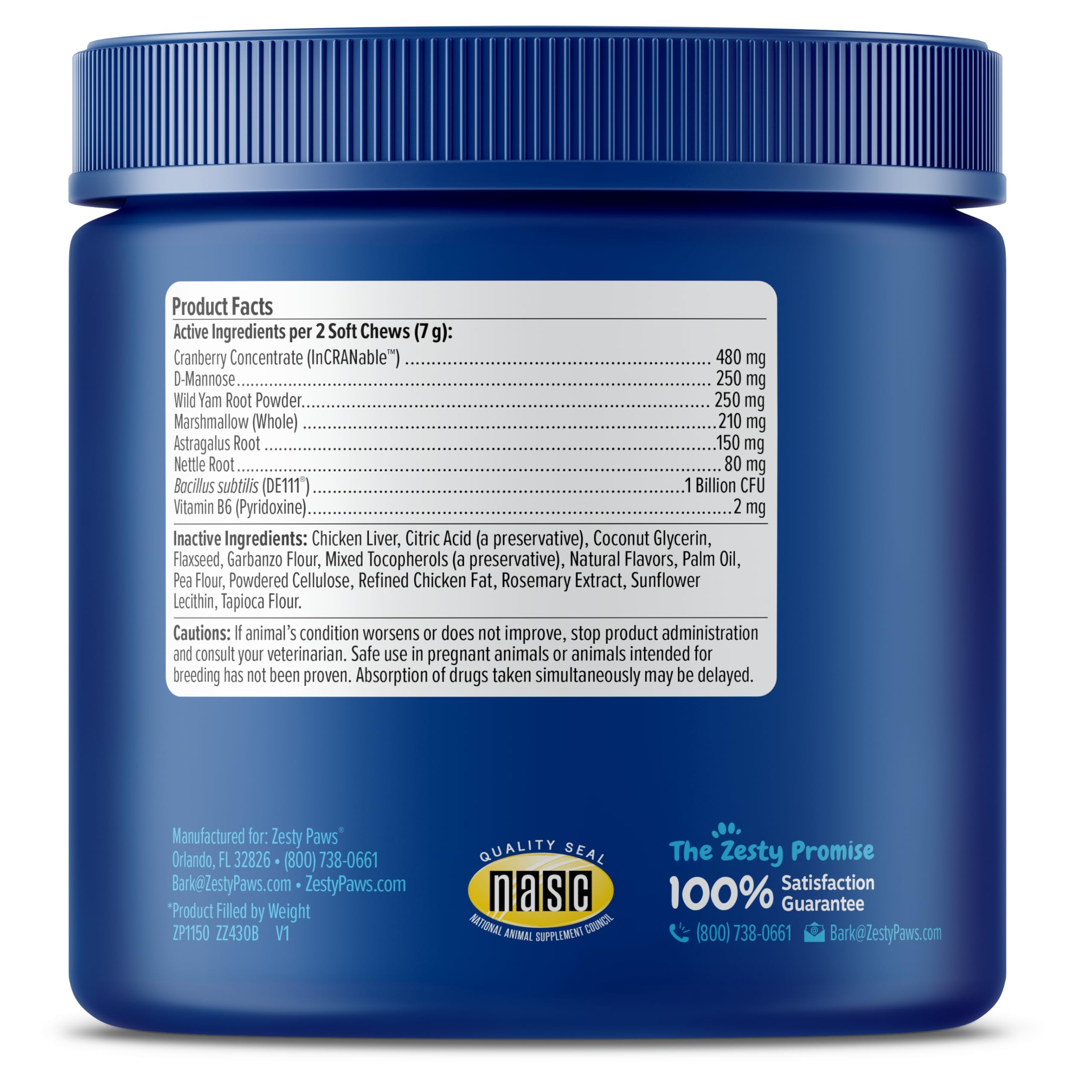 Zesty Paws extrait de marshmallow montrant soutien digestif