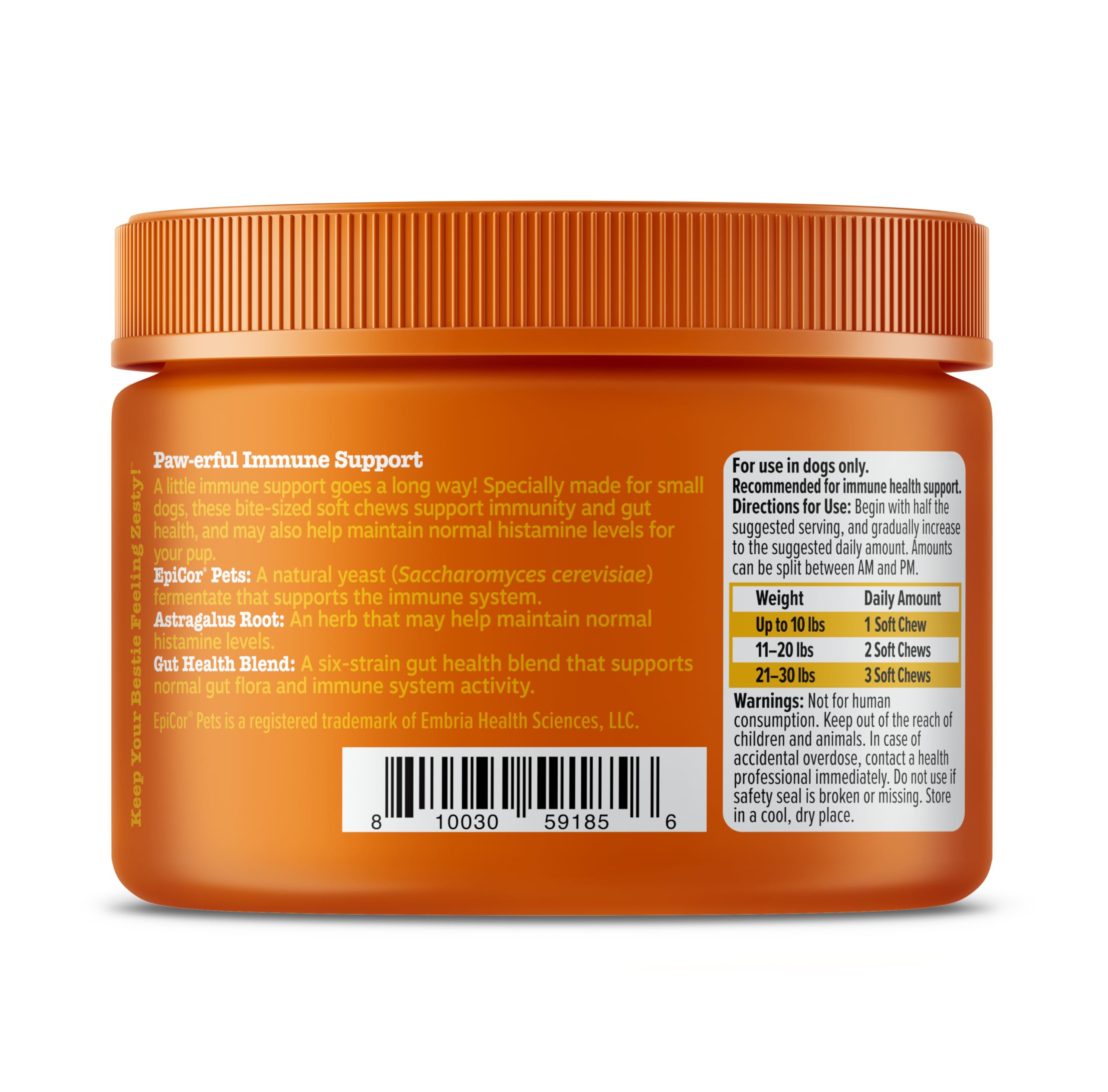 Zesty Paws chien détendu en extérieur montre confort cutané et bien‑être