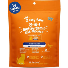 Zesty Paws emballage avant montrant le produit et les bienfaits