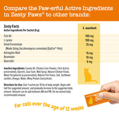 Zesty Paws mousse appliquée sur patte pour une prise facile