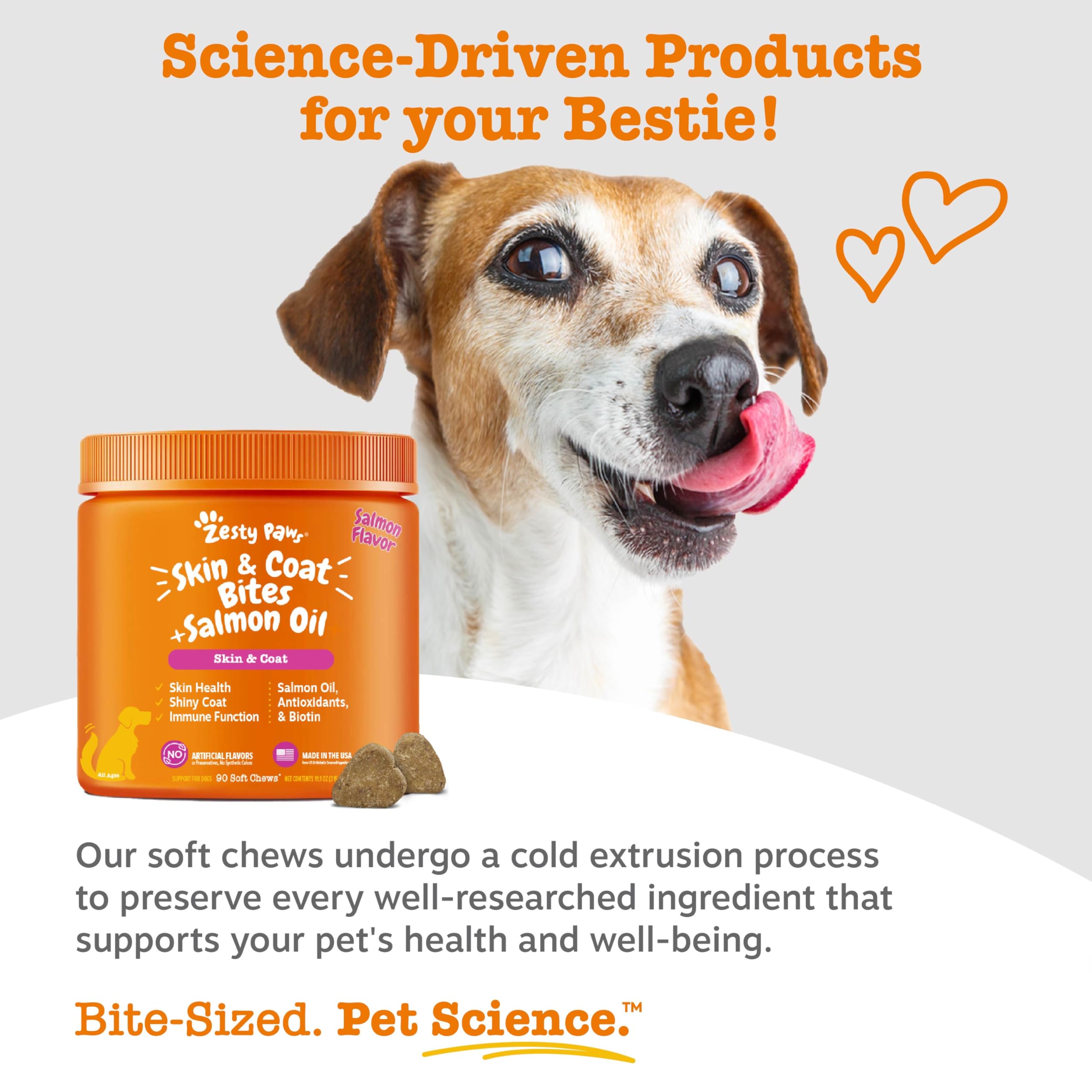 Zesty Paws chien actif en extérieur, bénéfice pelage brillant et mobilité