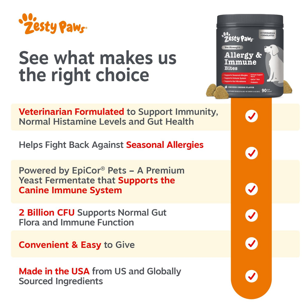 Zesty Paws tableau dosage pour un usage quotidien contrôlé