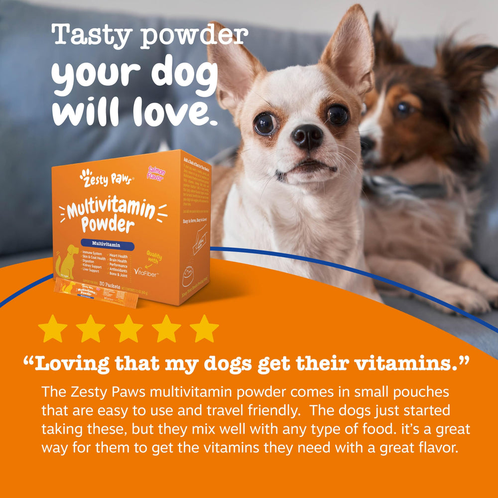Zesty Paws poudre utilisée en cuisine pour repas maison nutritif
