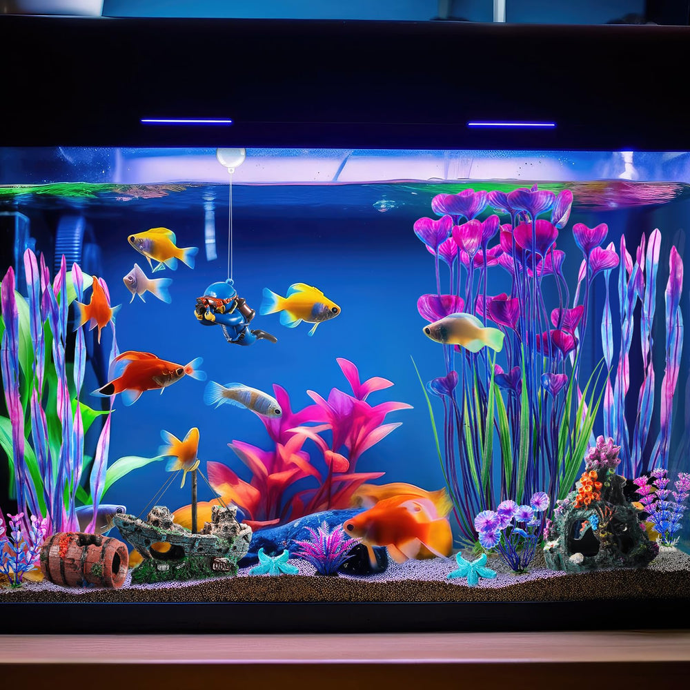 Zeyune décor installé en aquarium ajoutant atmosphère et mouvement