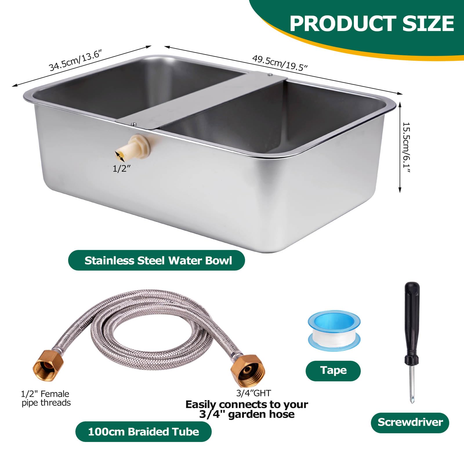 ZHEQOGZH tuyau tressé et raccords pour branchement fiable à l'eau