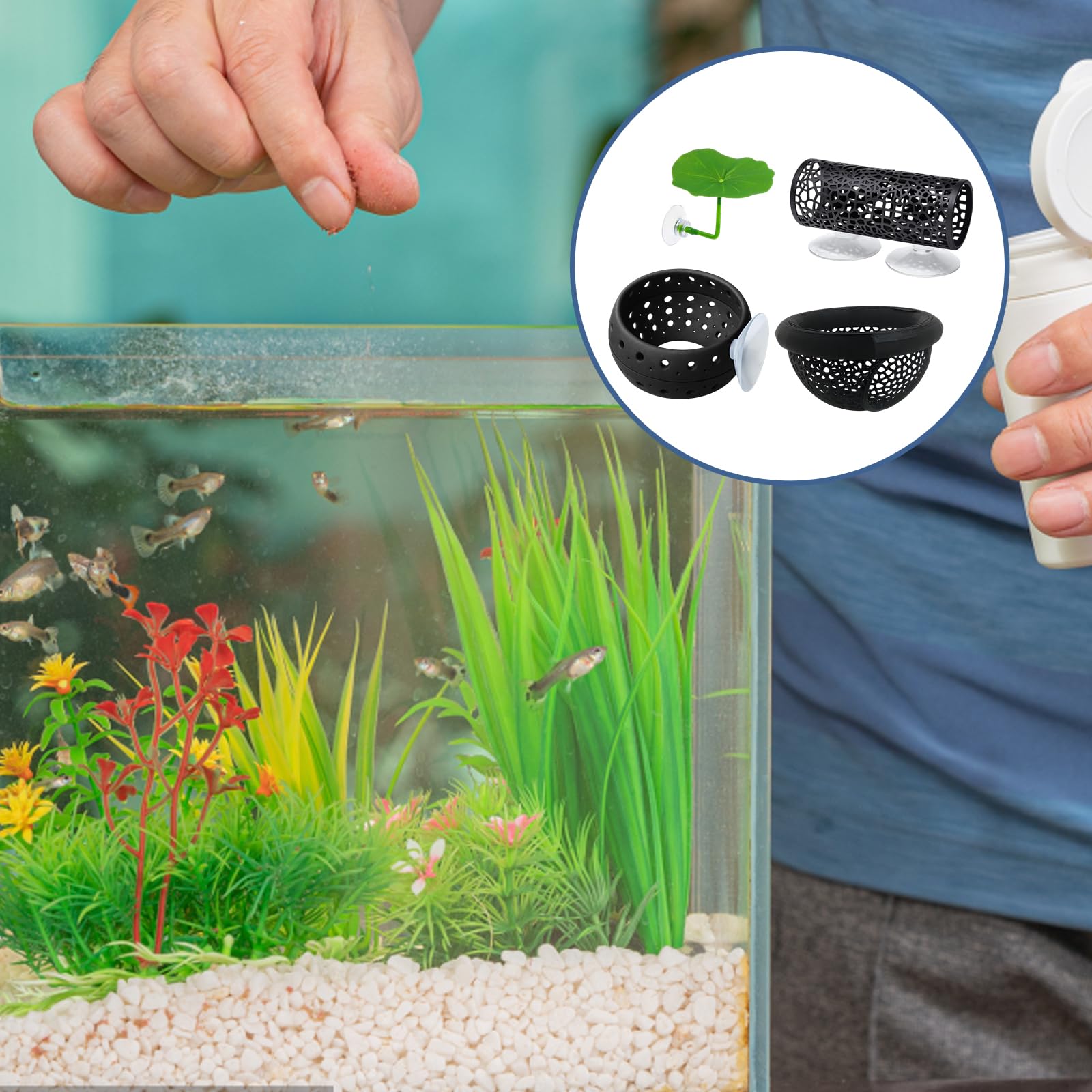 ZHLKHIOP hamac intégré dans aquarium aménagé pour un rendu naturel