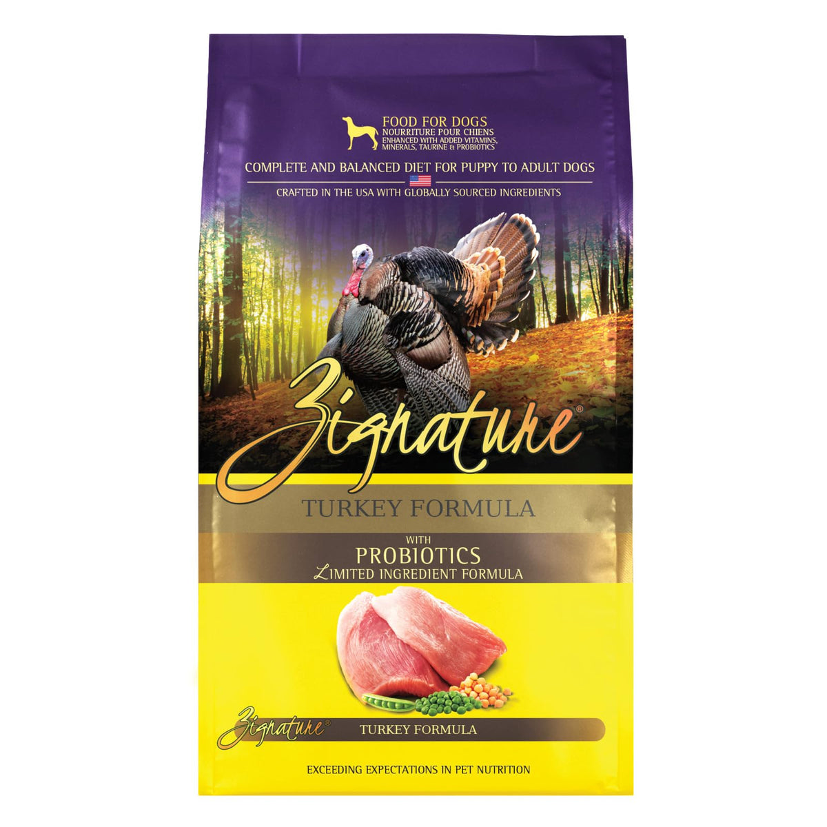 Zignature emballage face montrant la formule dinde et gain de confiance
