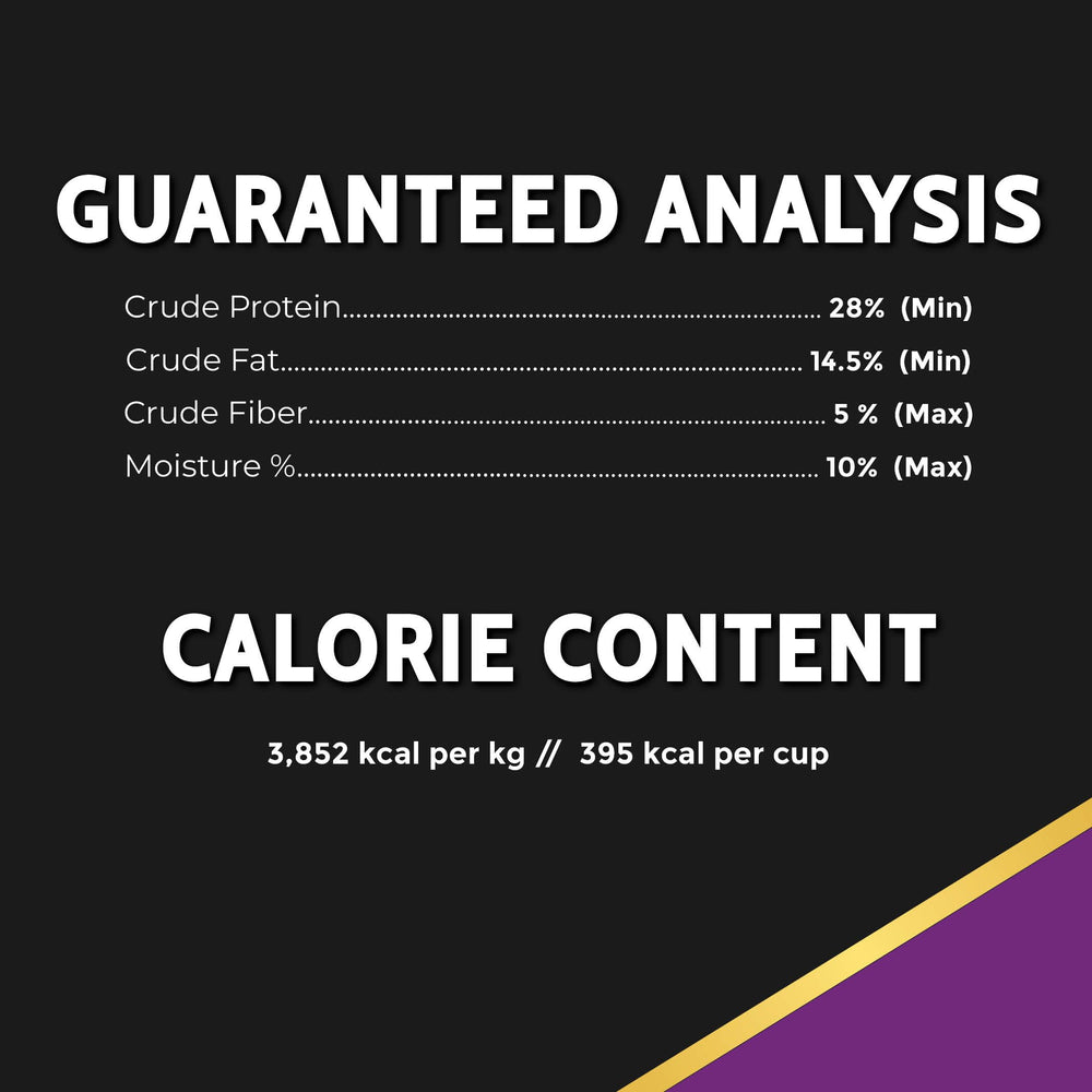 Zignature étiquette nutrition dinde affichant ingrédients clés