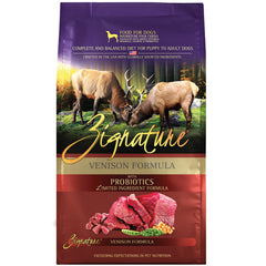 Zignature venison emballage frontal bénéfice qualité protéique