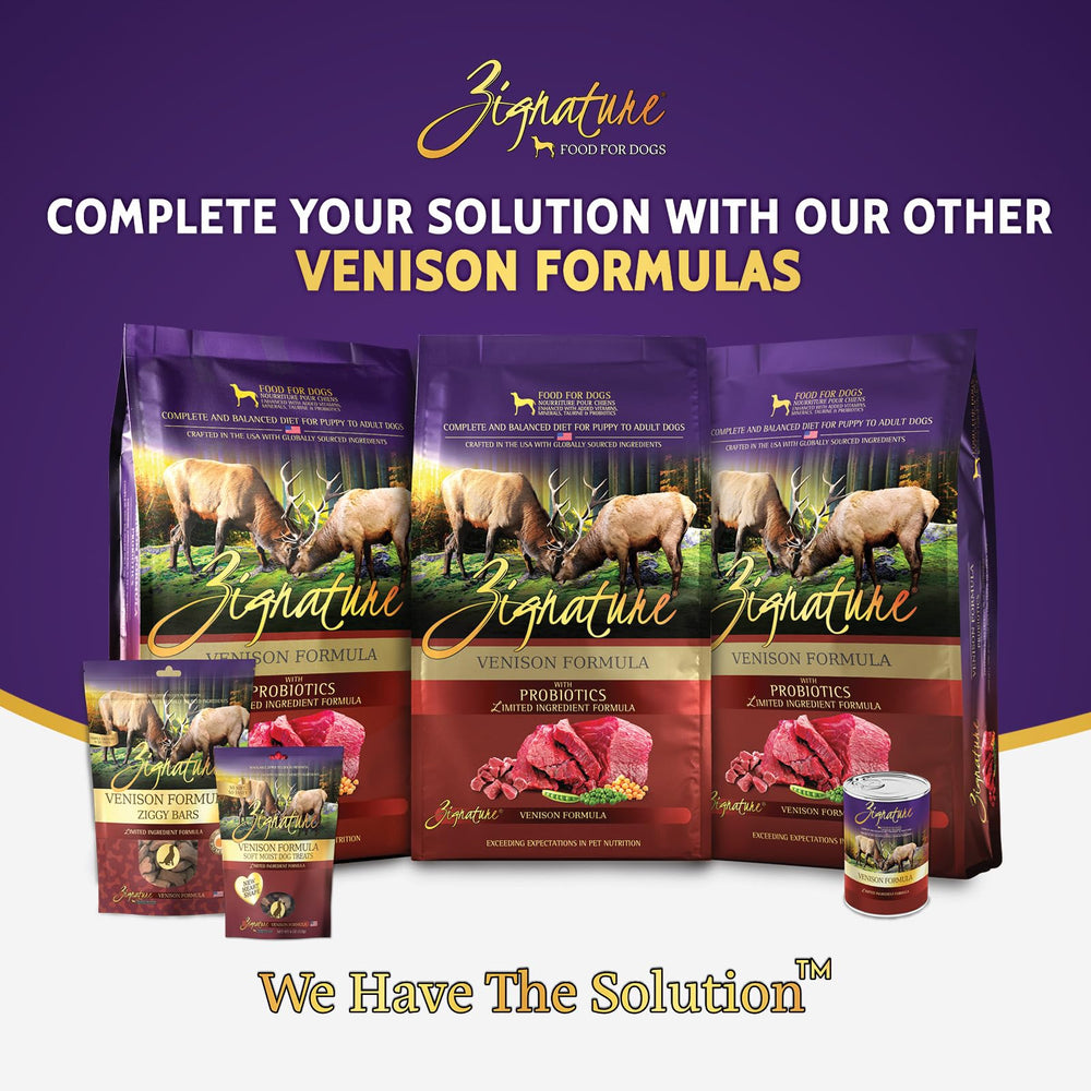Zignature venison service dans gamelle favorise appétence contrôlée
