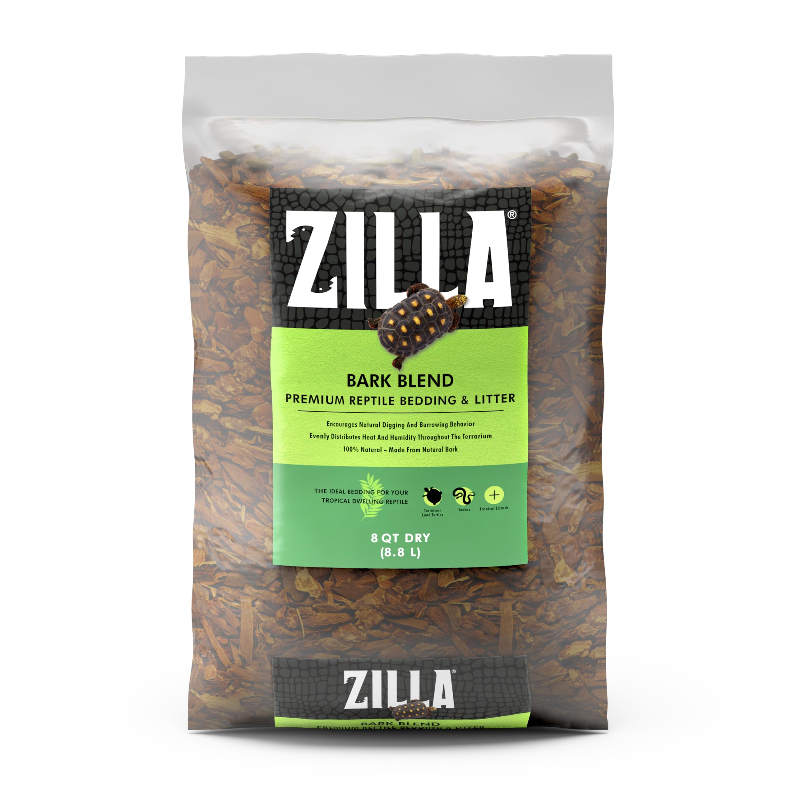 Zilla emballage avant montrant le sac et un look naturel
