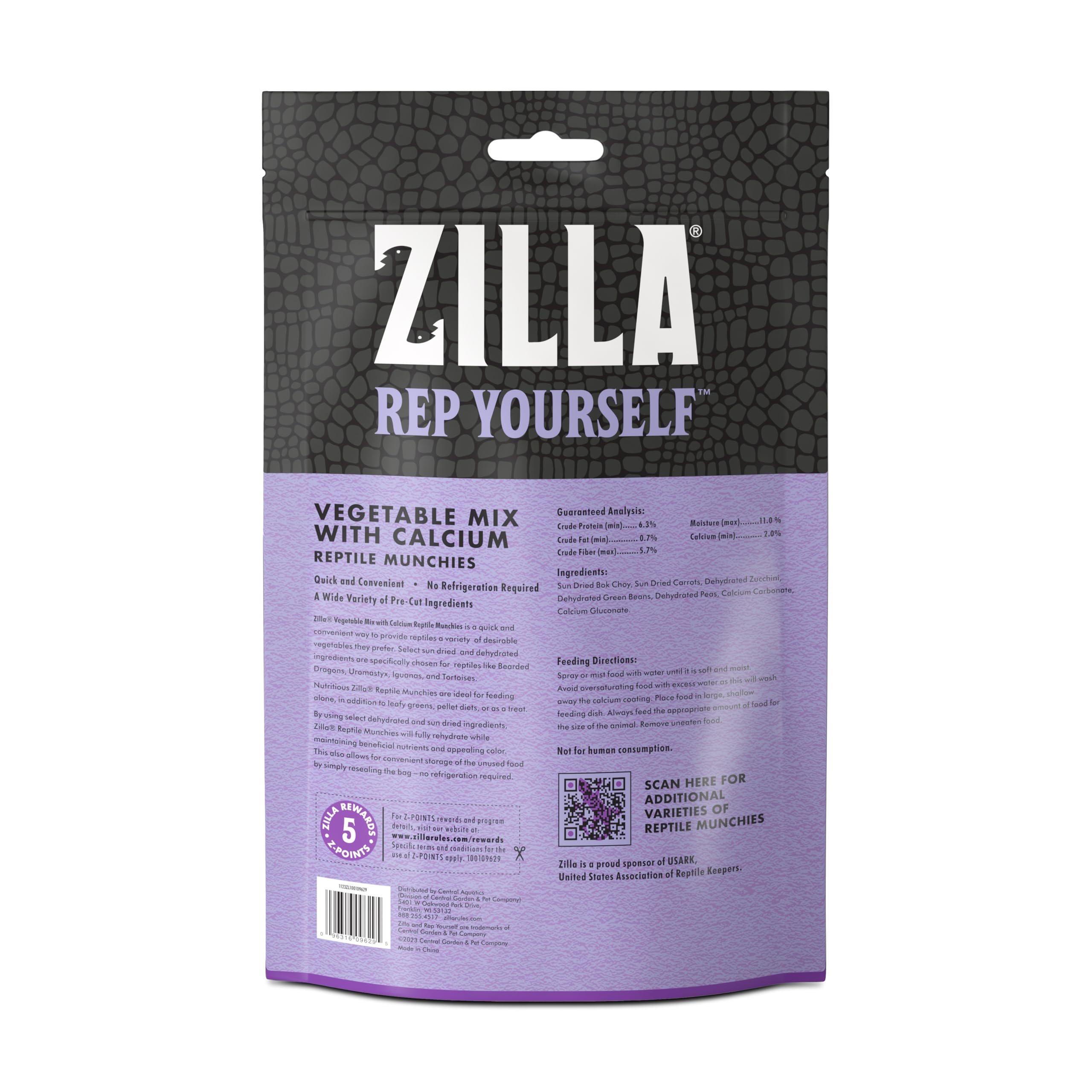 Zilla détails morceaux bok choy et carotte, diversité nutritive