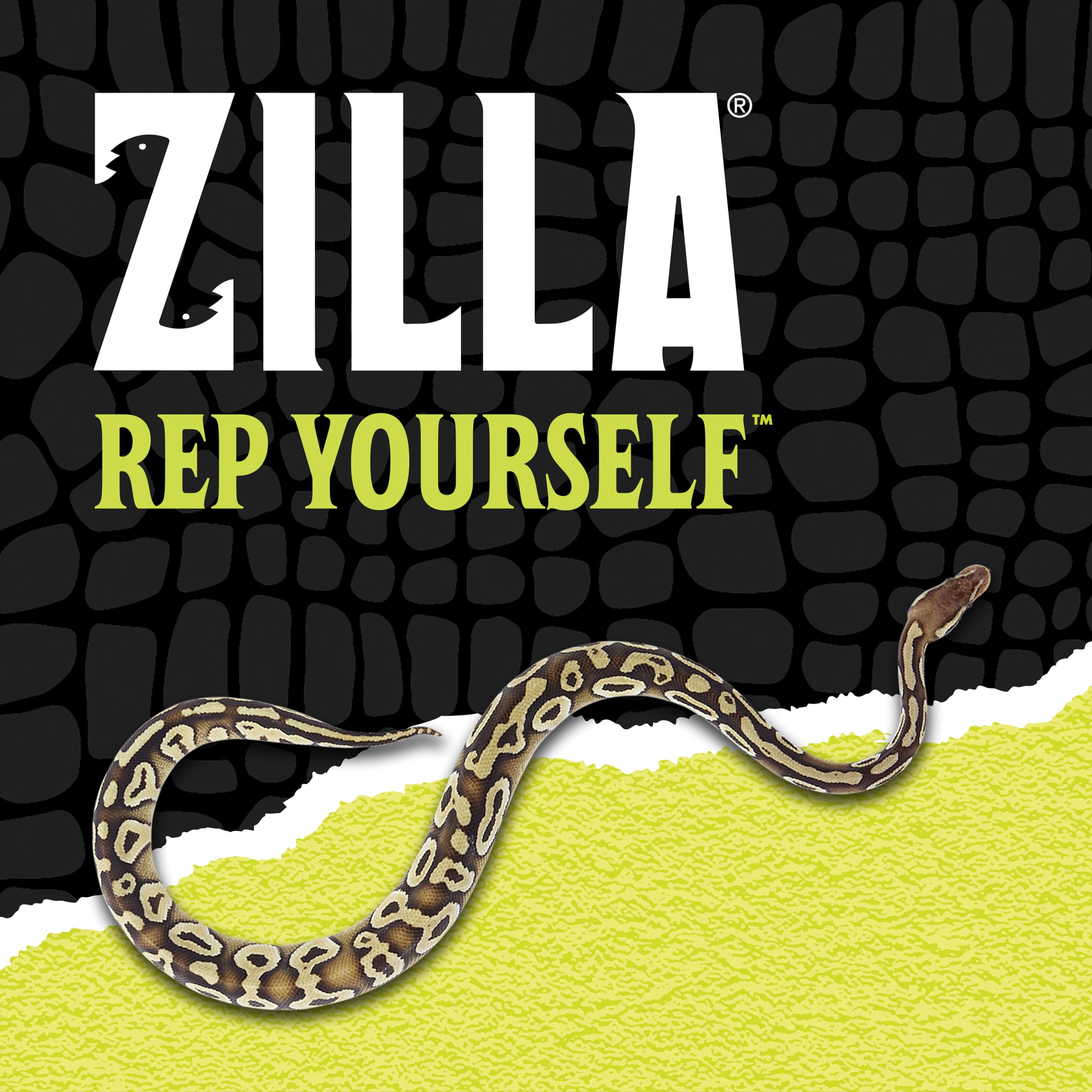 Zilla substrate avec un serpent se reposant, bénéfice : environnement confortable