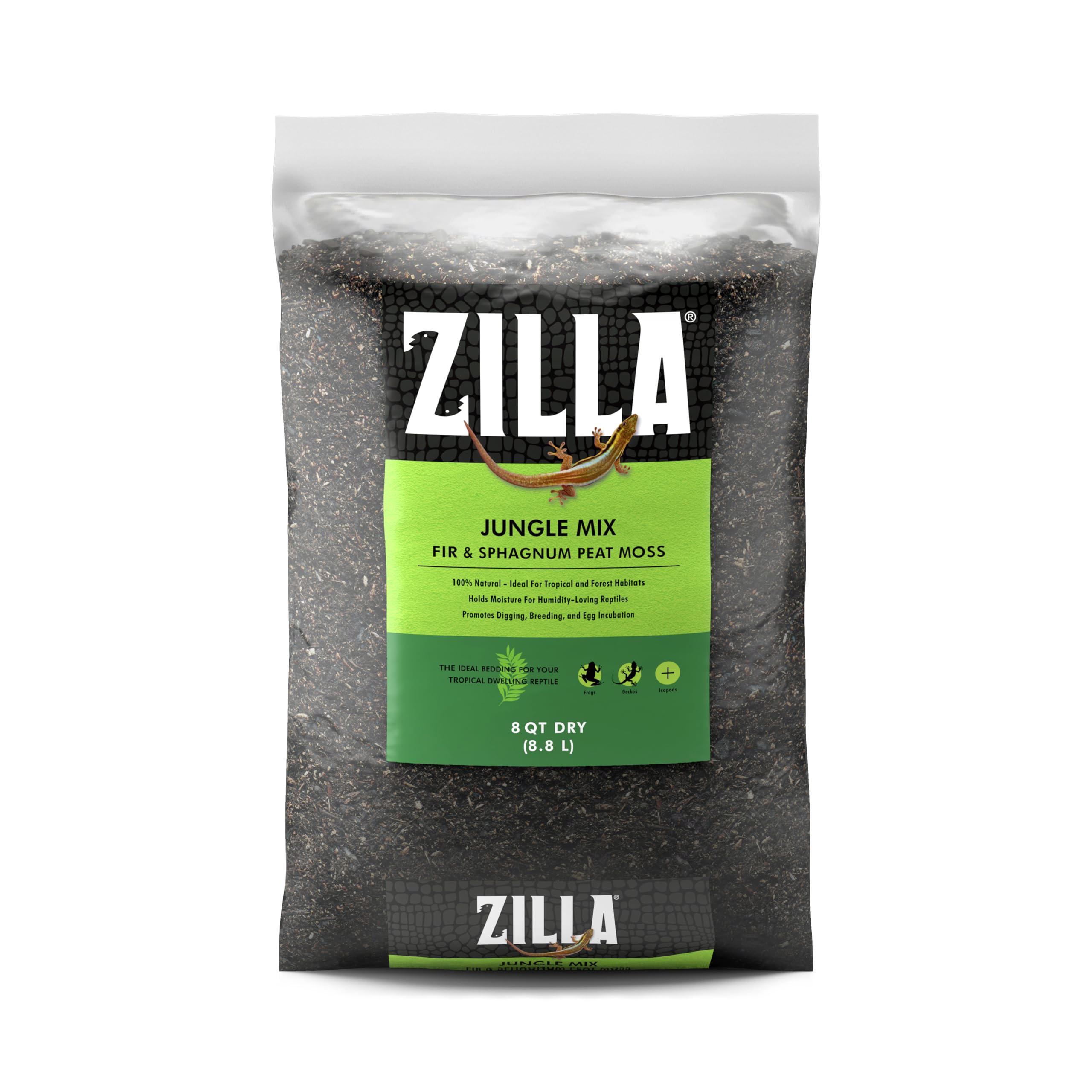 Zilla Jungle Mix paquet frontal montrant la marque et l'étiquette, facilite l'identification