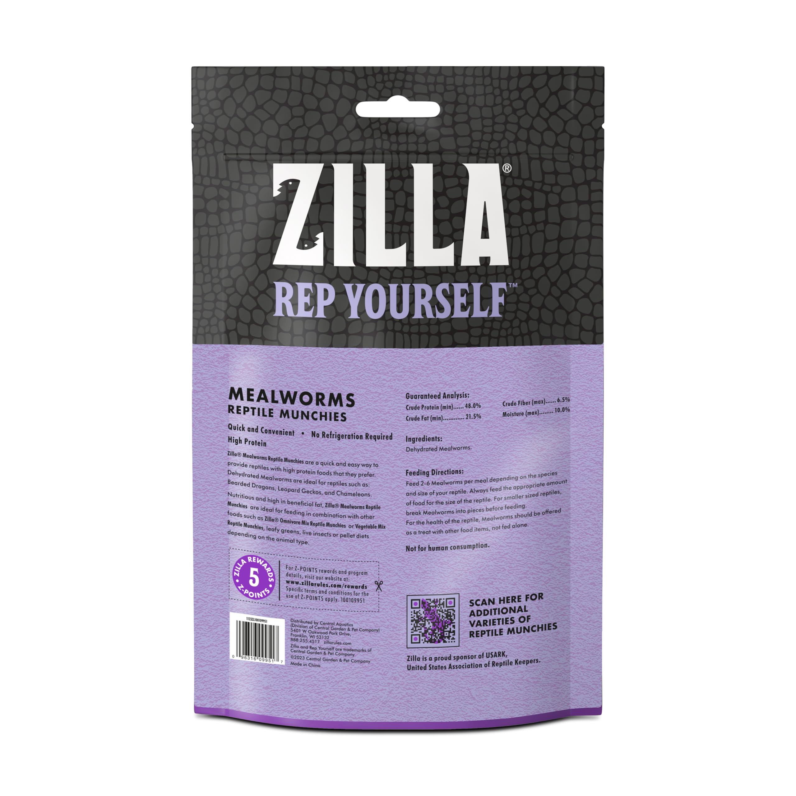 Scène d'une terrarium avec Zilla mealworms pour alimentation quotidienne