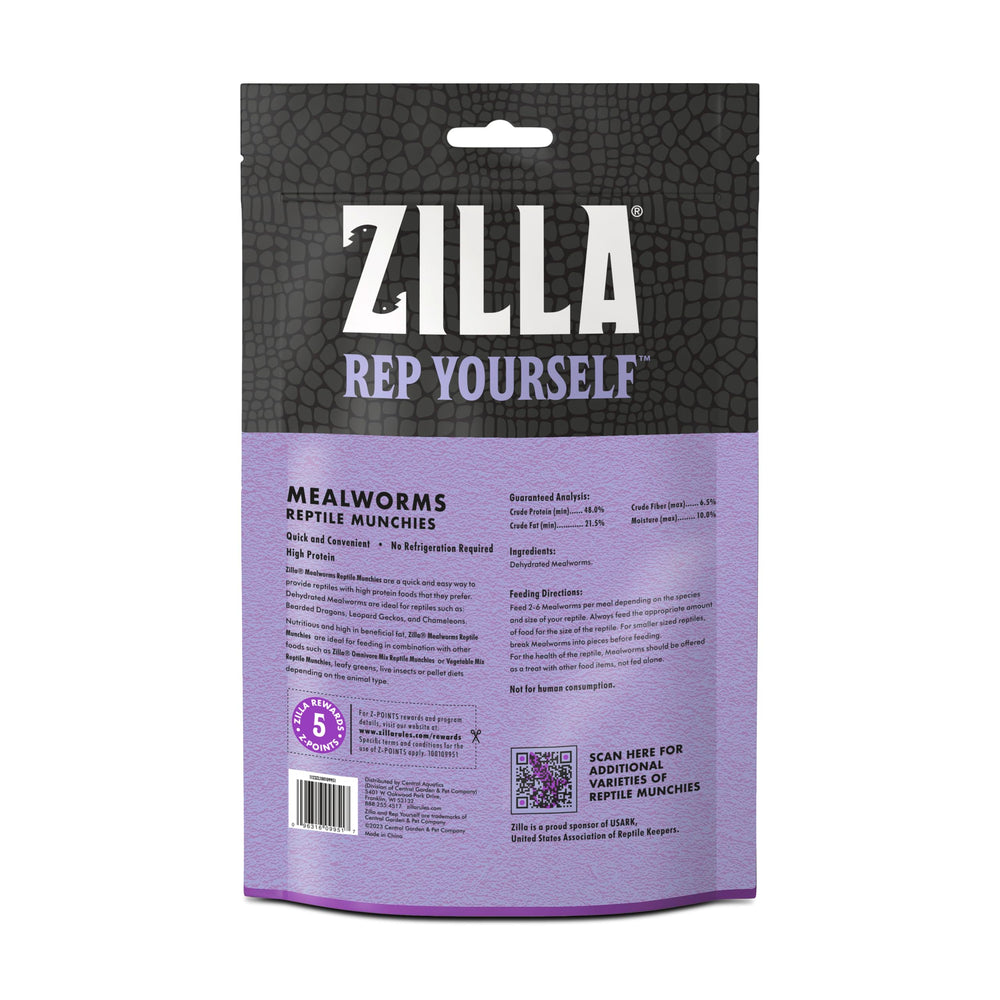 Scène d'une terrarium avec Zilla mealworms pour alimentation quotidienne